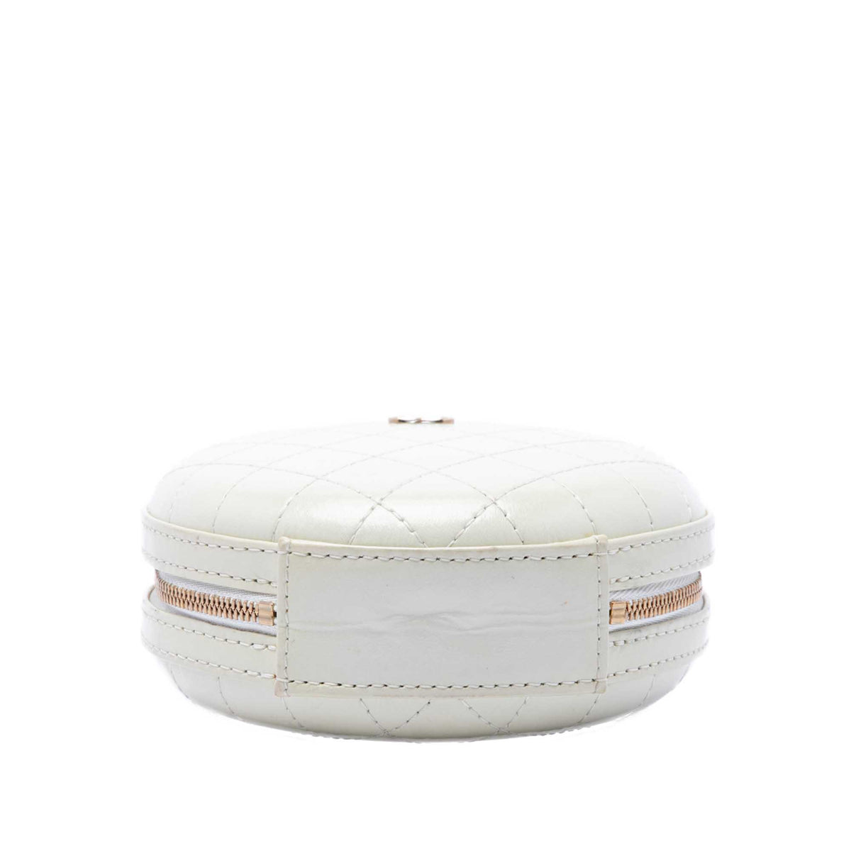 Chanel CC Quilted Lambskin Round Clutch with Chain