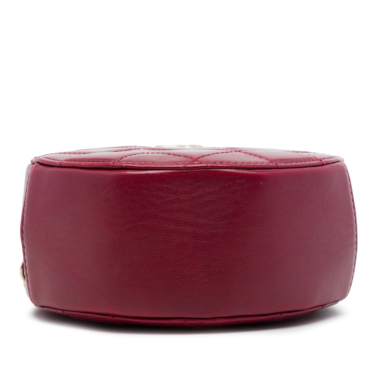 Chanel CC Quilted Lambskin Round Clutch with Chain