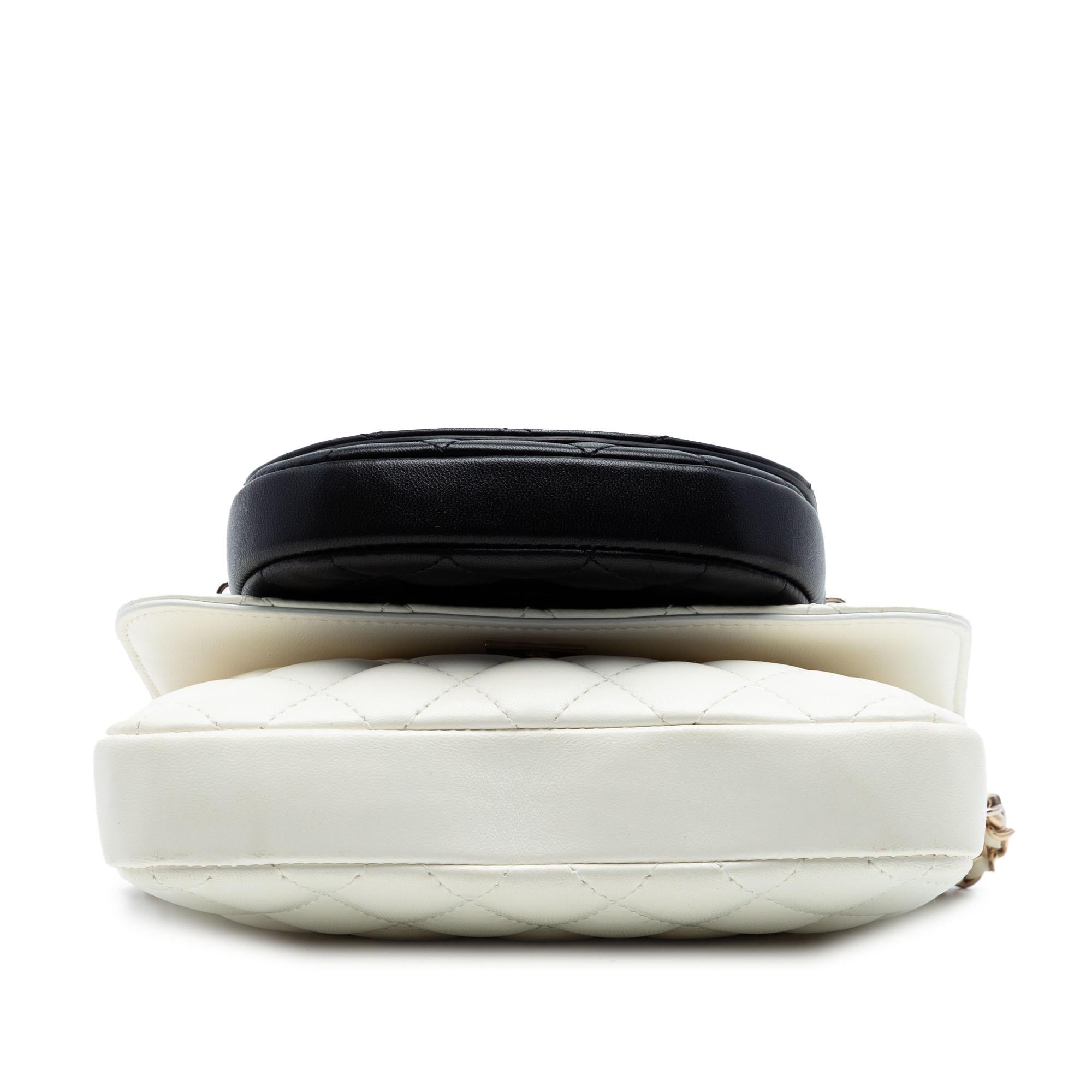 Chanel CC Quilted Lambskin Side Packs Flap