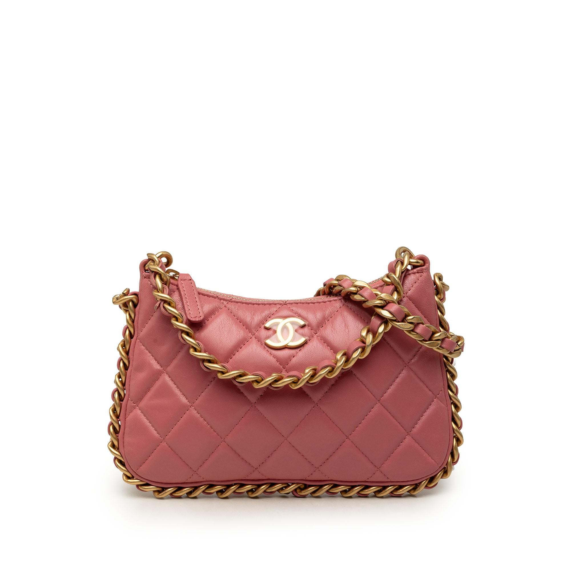 Chanel CC Quilted Lambskin Trendy Chain Around Hobo