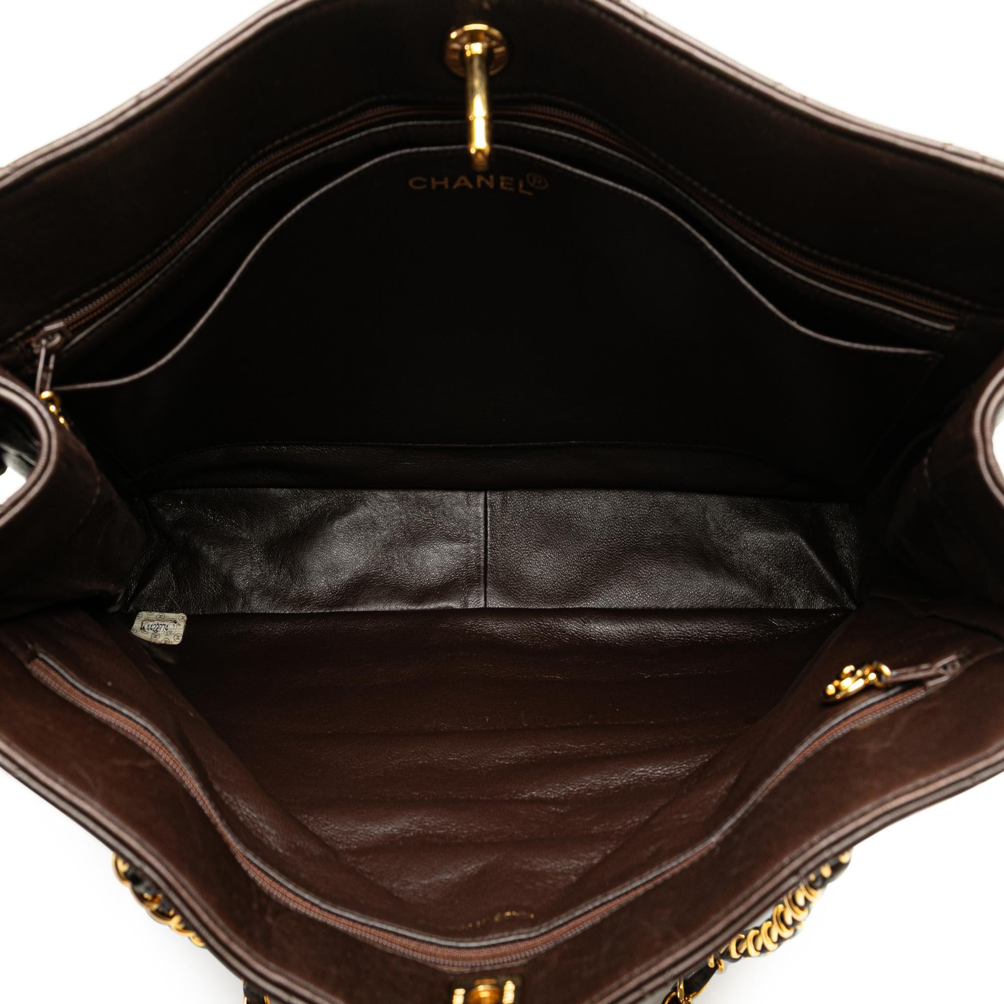 Chanel CC Quilted Lambskin Turnlock Tote