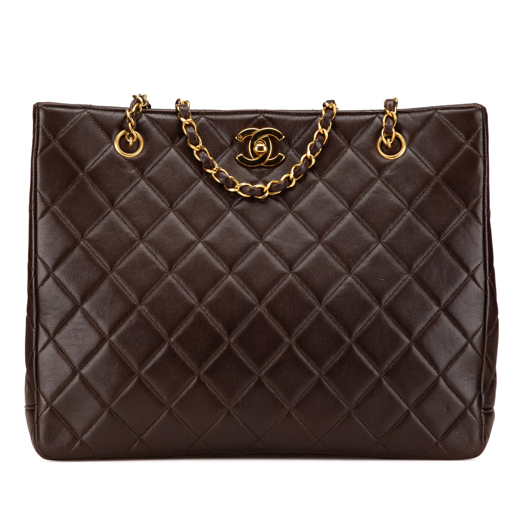 Chanel CC Quilted Lambskin Turnlock Tote