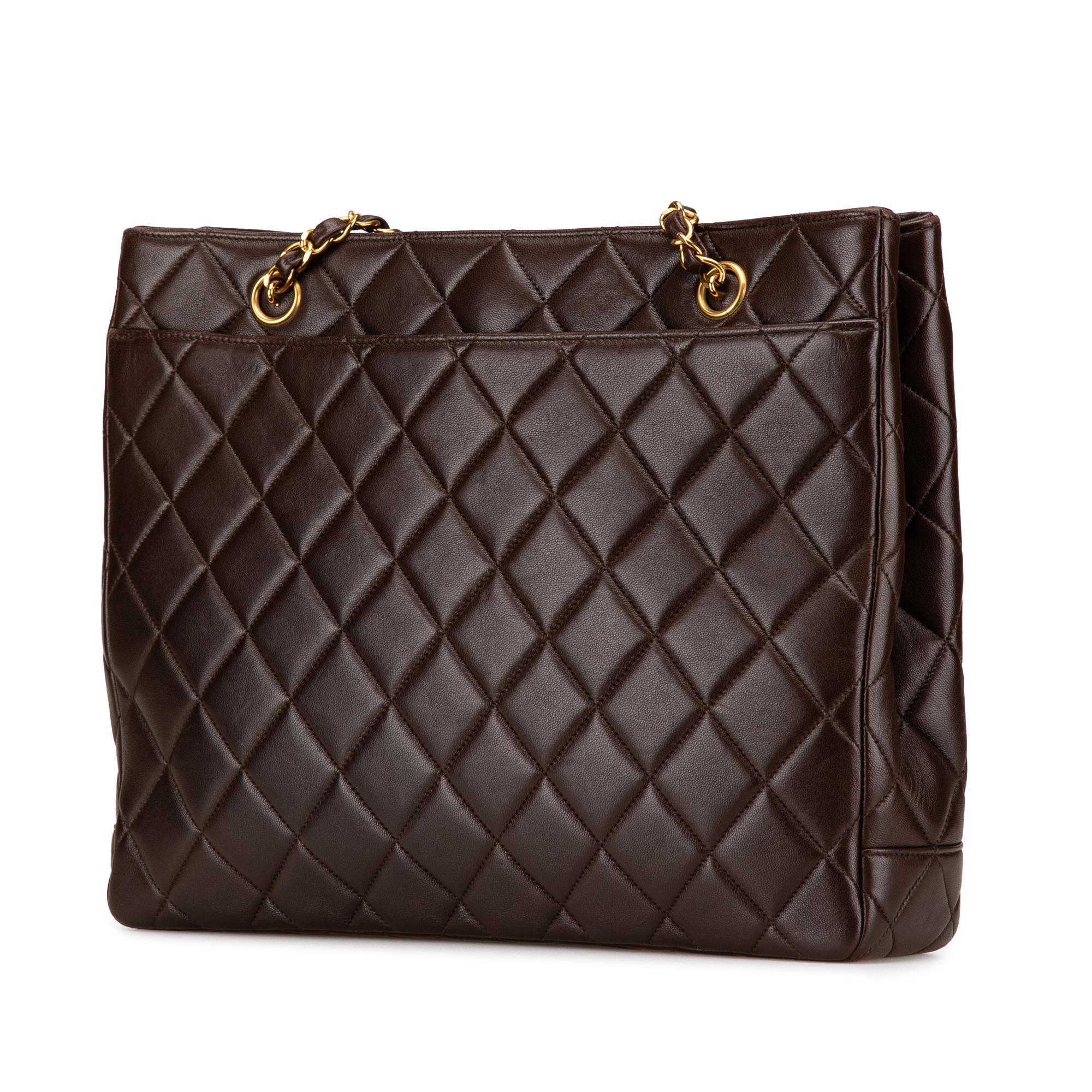 Chanel CC Quilted Lambskin Turnlock Tote