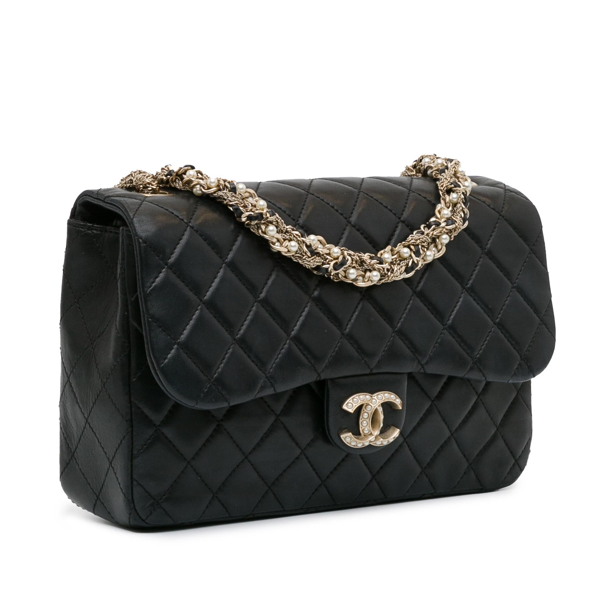 Chanel CC Quilted Lambskin Westminster Pearl Flap (SHG-gi93nx)