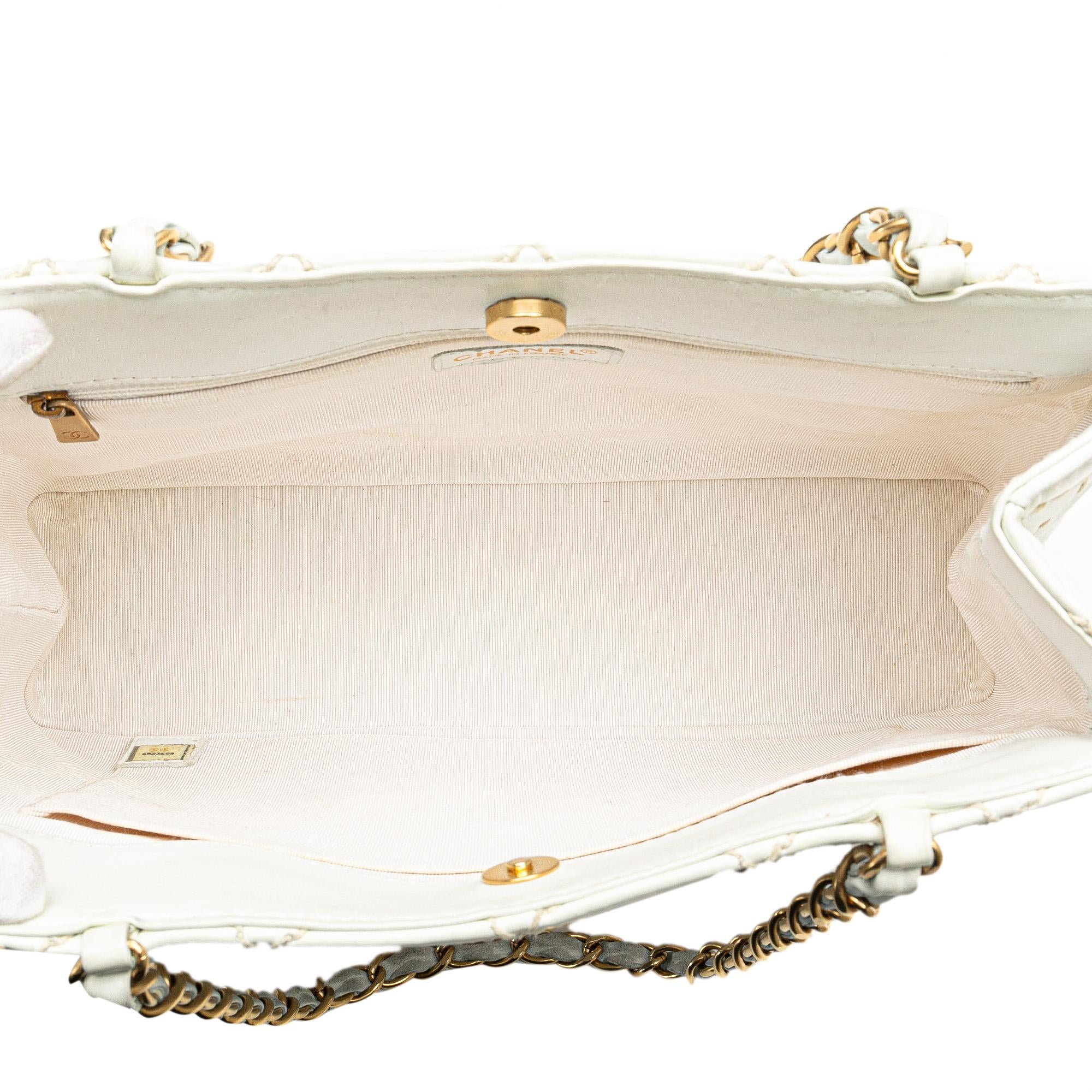 Chanel CC Quilted Lambskin Wild Stitch Tote