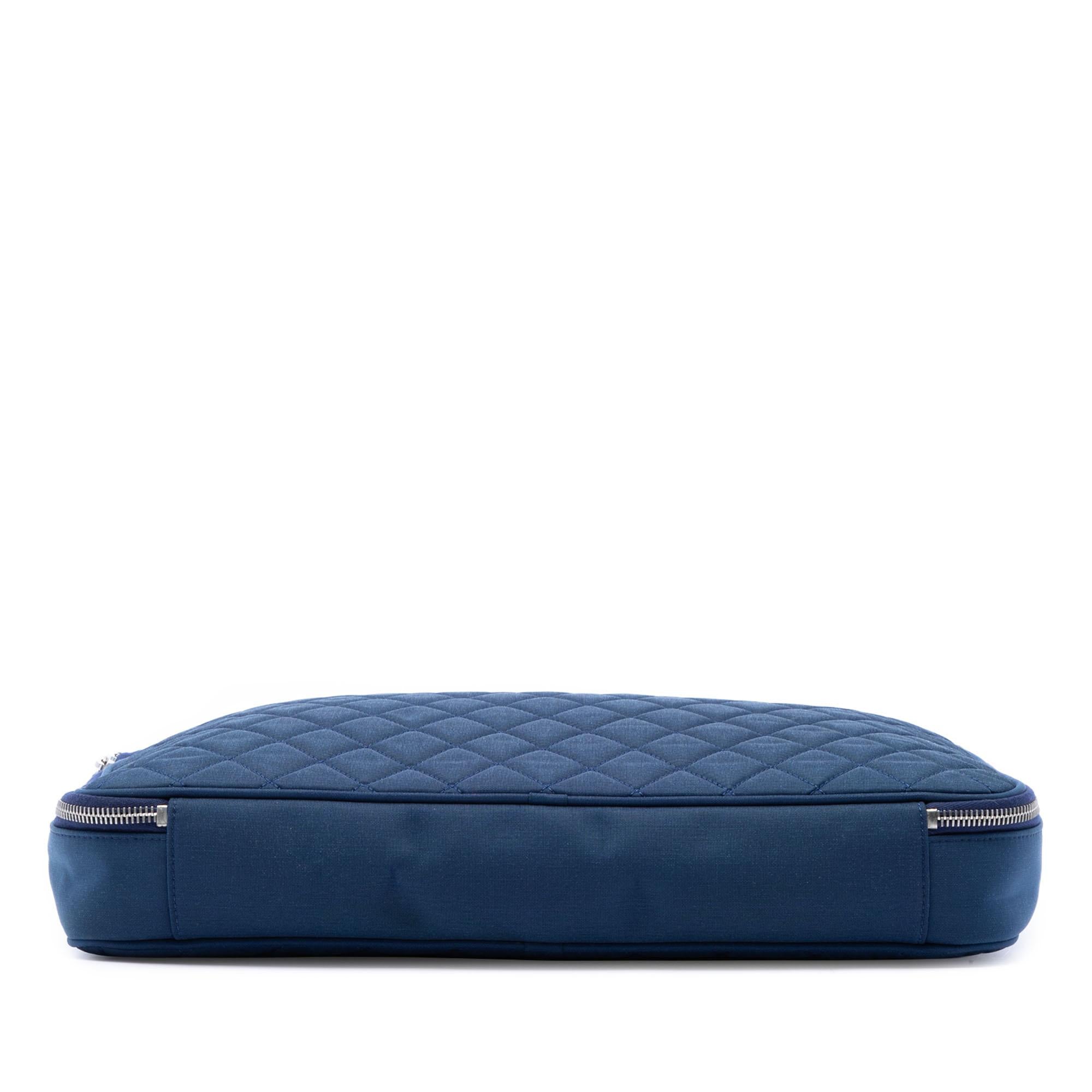 Chanel CC Quilted Nylon Laptop Case
