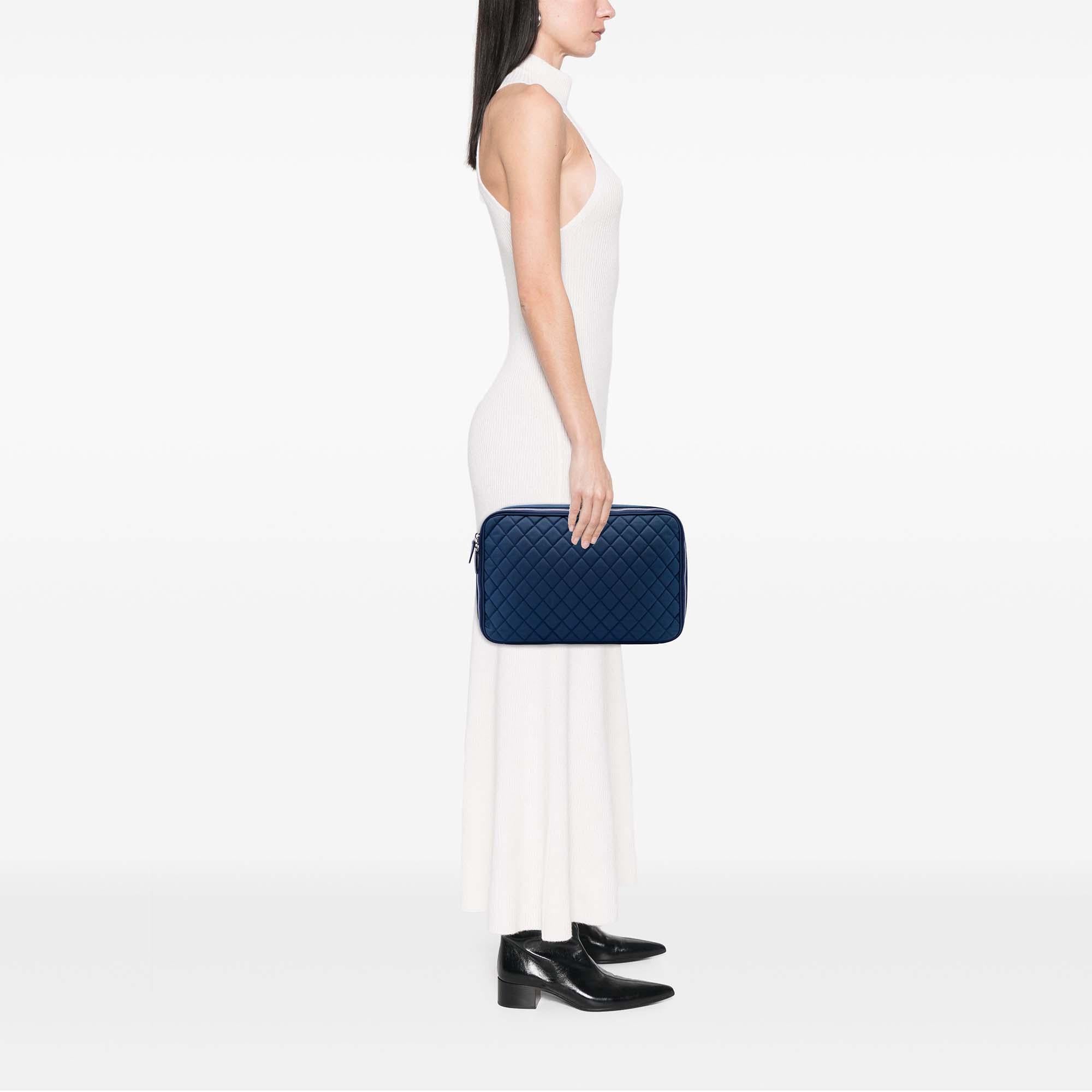 Chanel CC Quilted Nylon Laptop Case