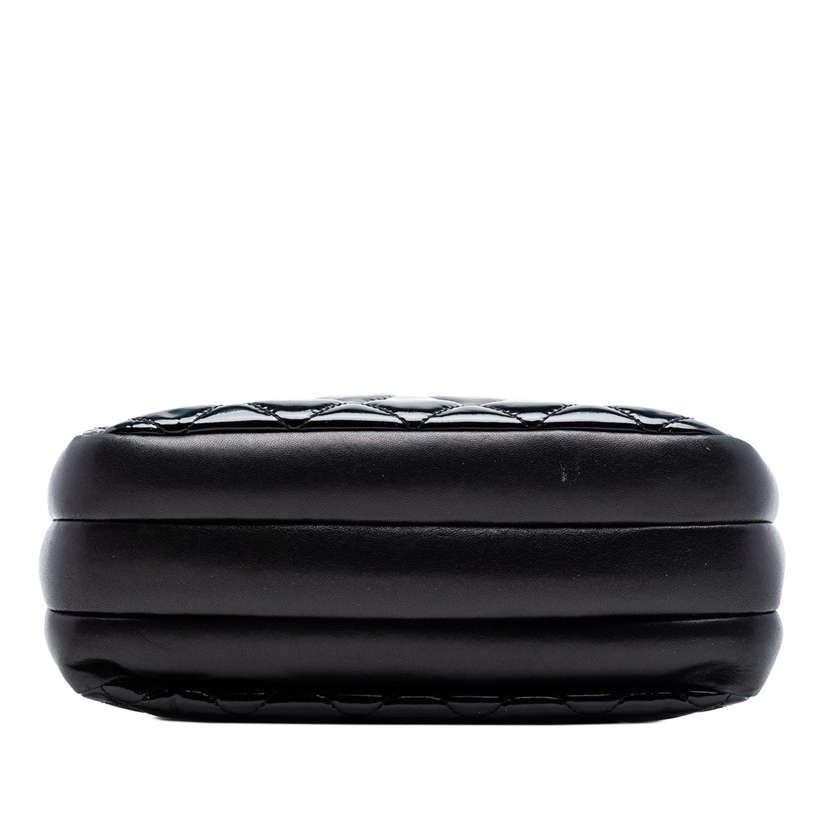 Chanel CC Quilted Patent Double Zip Camera Bag