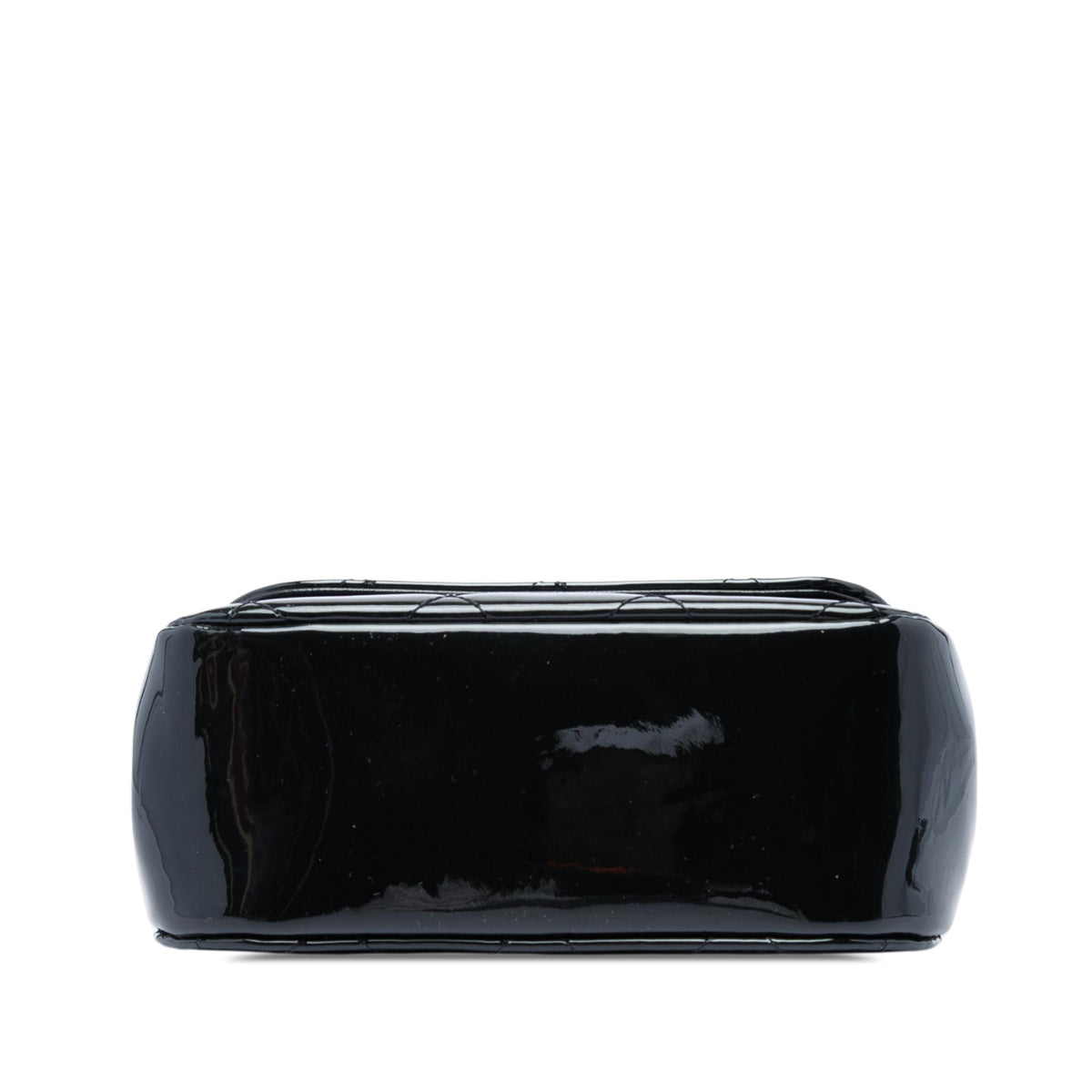 Chanel CC Quilted Patent Frame Flap Clutch with Chain