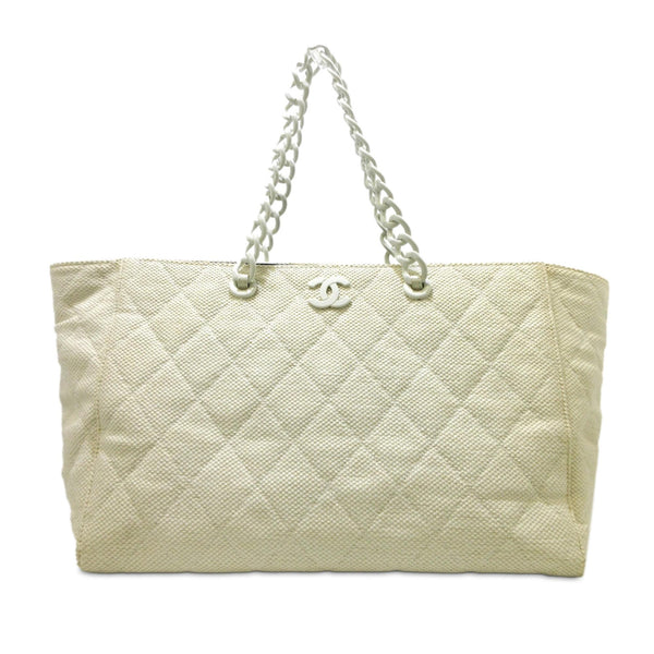 Chanel CC Quilted Straw Tote (SHG-mpcTma)