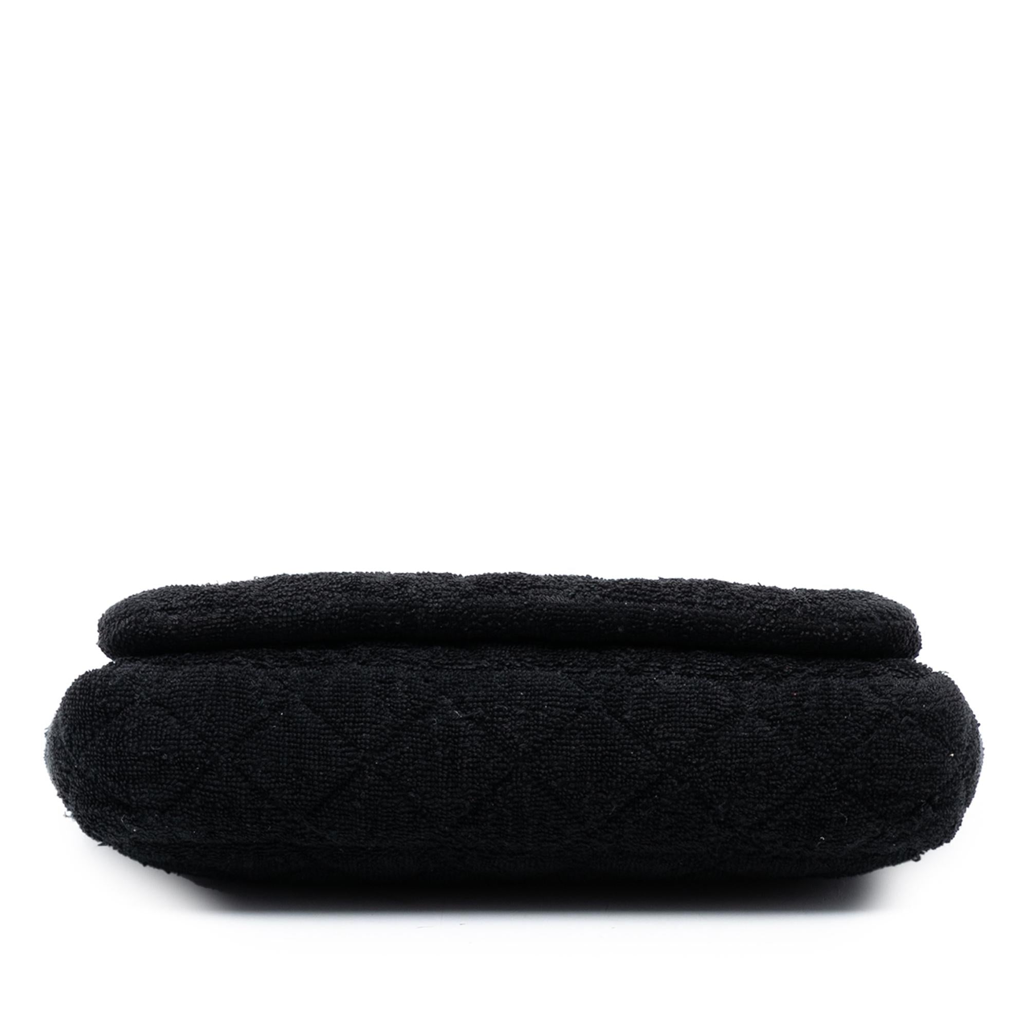 Chanel CC Quilted Terry Cloth Flap