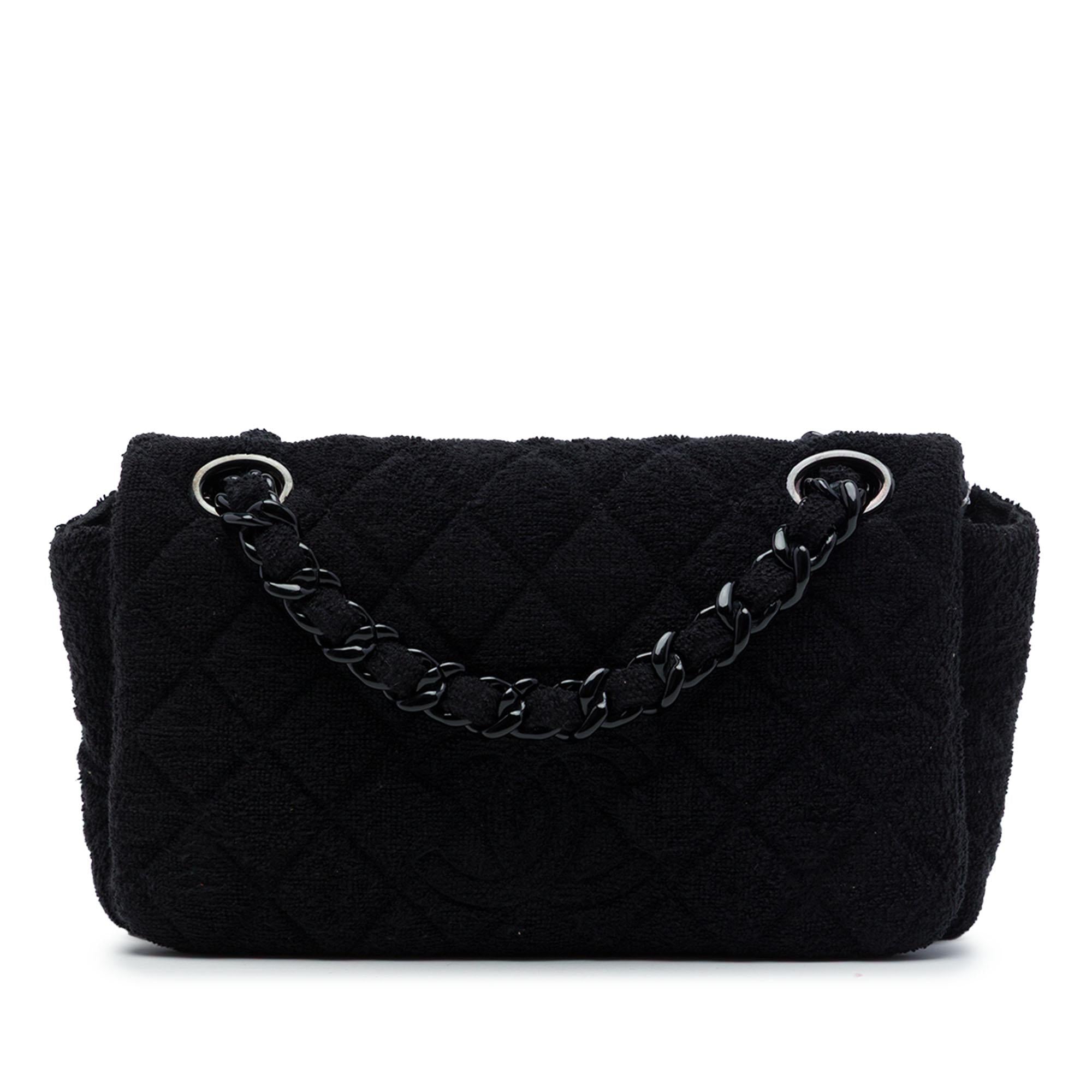 Chanel CC Quilted Terry Cloth Flap