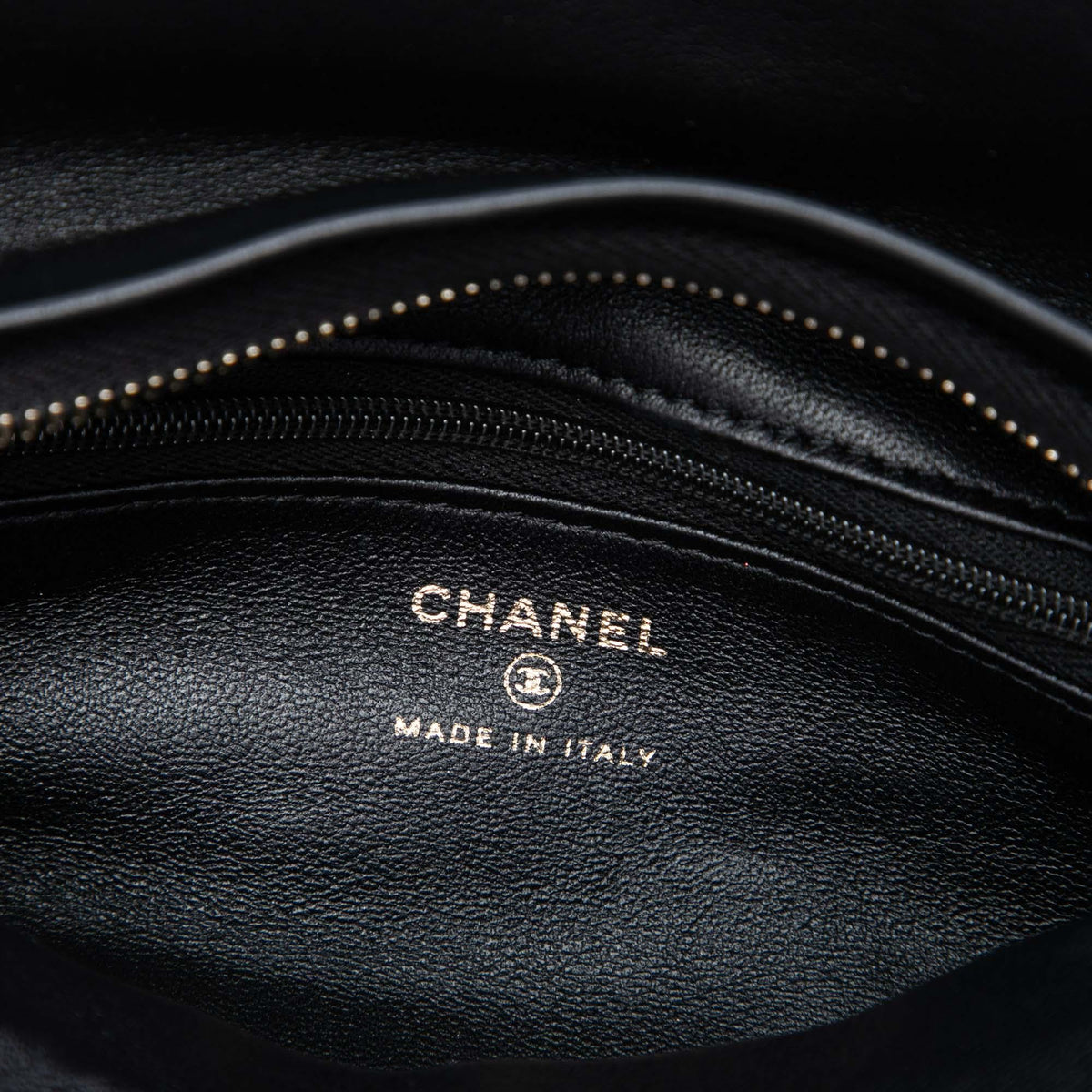 Chanel CC Quilted Velvet Crystal Wristlet Clutch