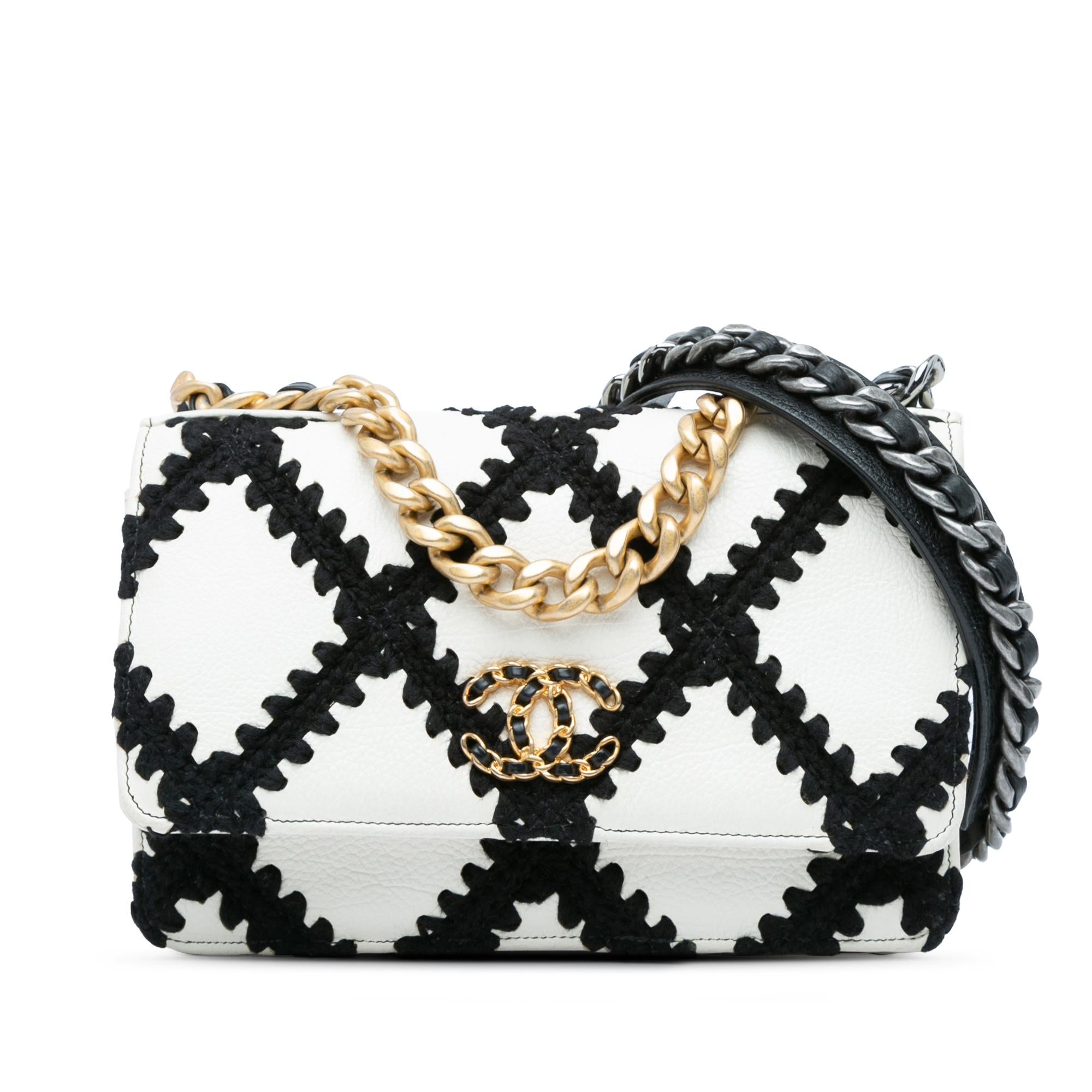 Chanel Calfskin Crochet 19 Wallet On Chain