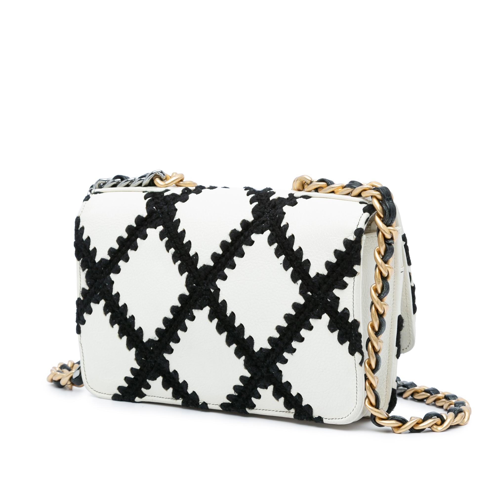 Chanel Calfskin Crochet 19 Wallet On Chain