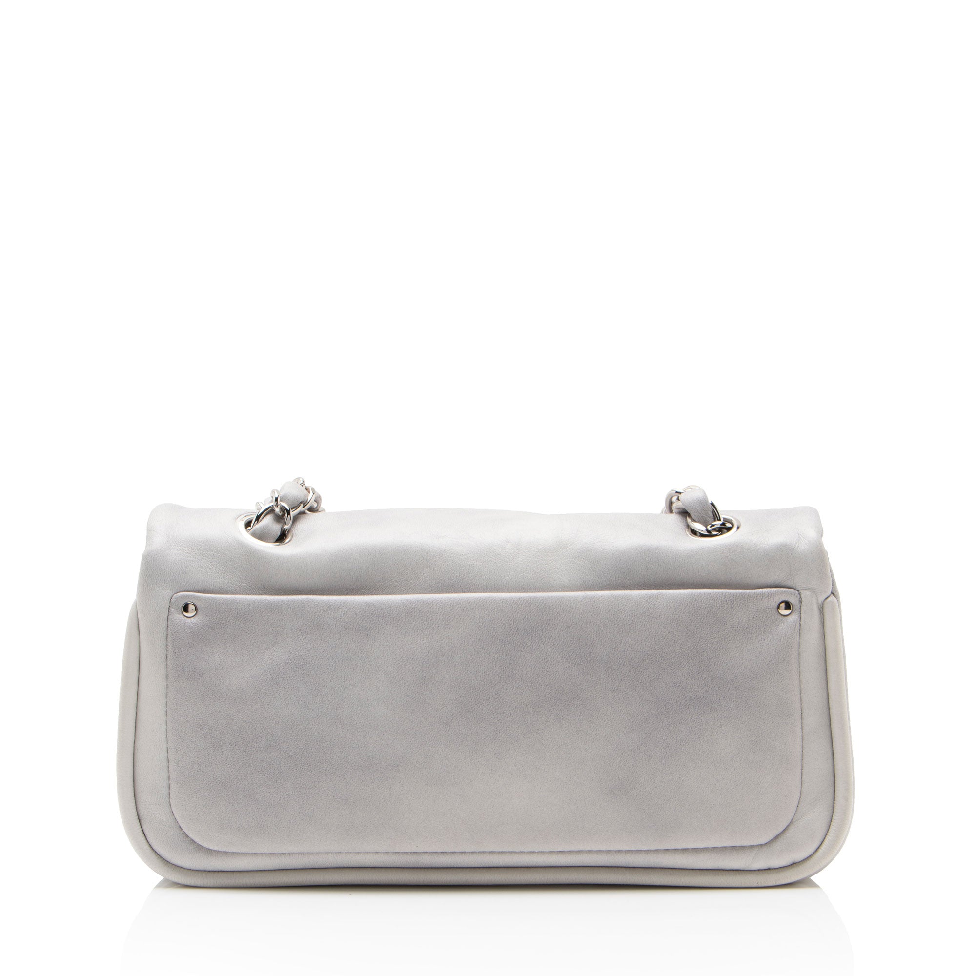 Chanel Calfskin Diagonal CC Flap Shoulder Bag