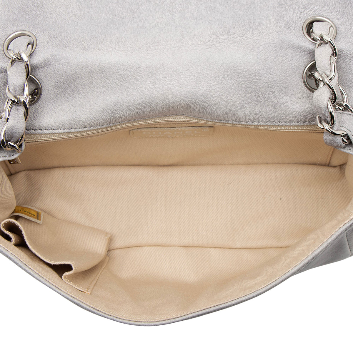 Chanel Calfskin Diagonal CC Flap Shoulder Bag