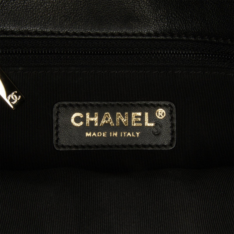 Chanel Calfskin Elaphe Double Chevron Flap (SHG-L3u8Dw)