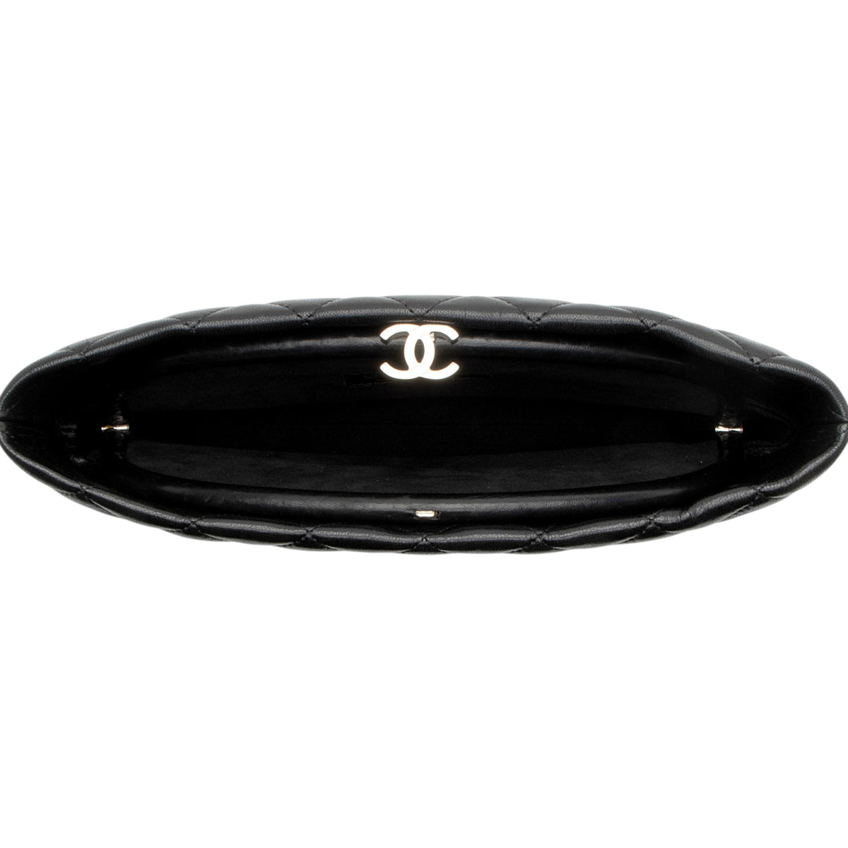 Chanel Calfskin CC Kisslock Pouch