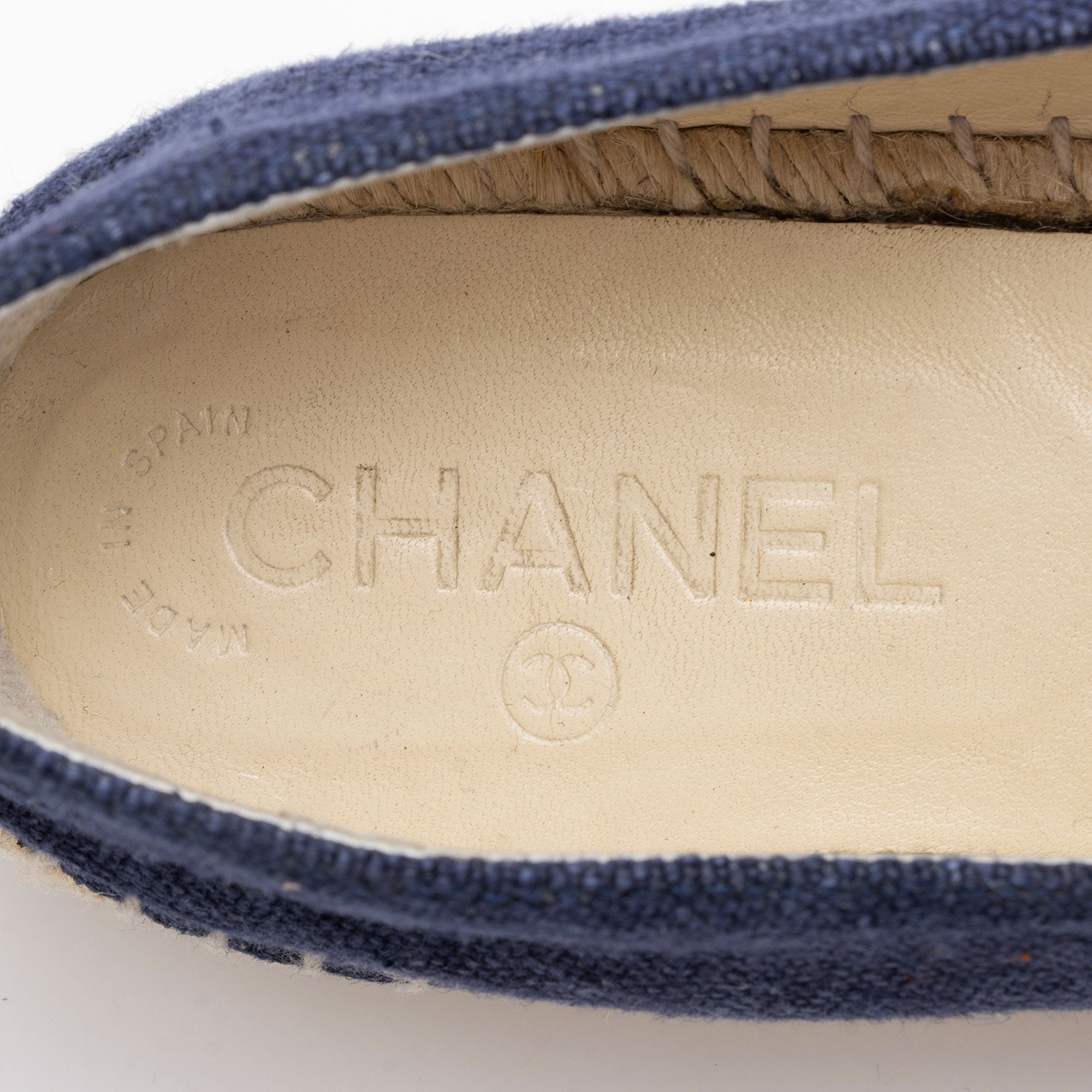 Chanel Denim CC Espadrilles - Size 10 / 40 (SHF-STpOSn)