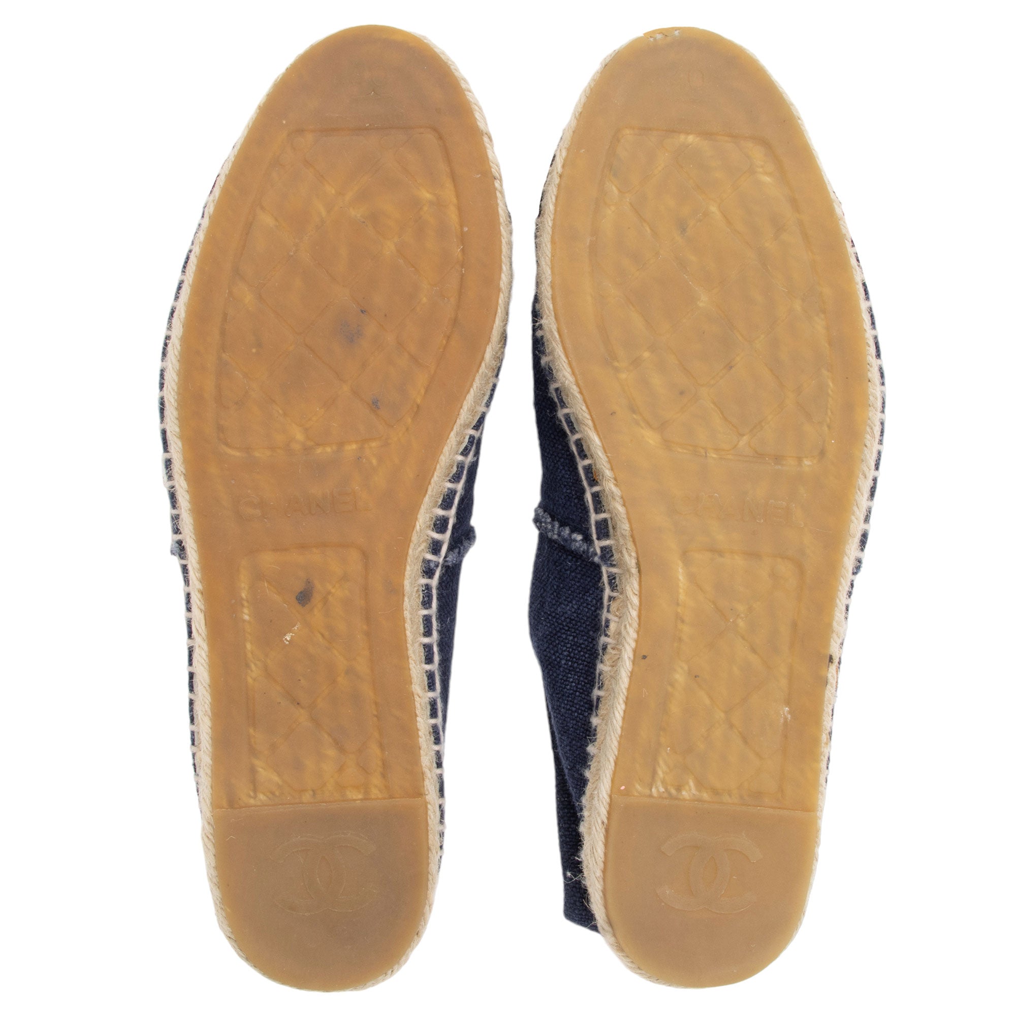 Chanel Denim CC Espadrilles - Size 10 / 40 (SHF-STpOSn)