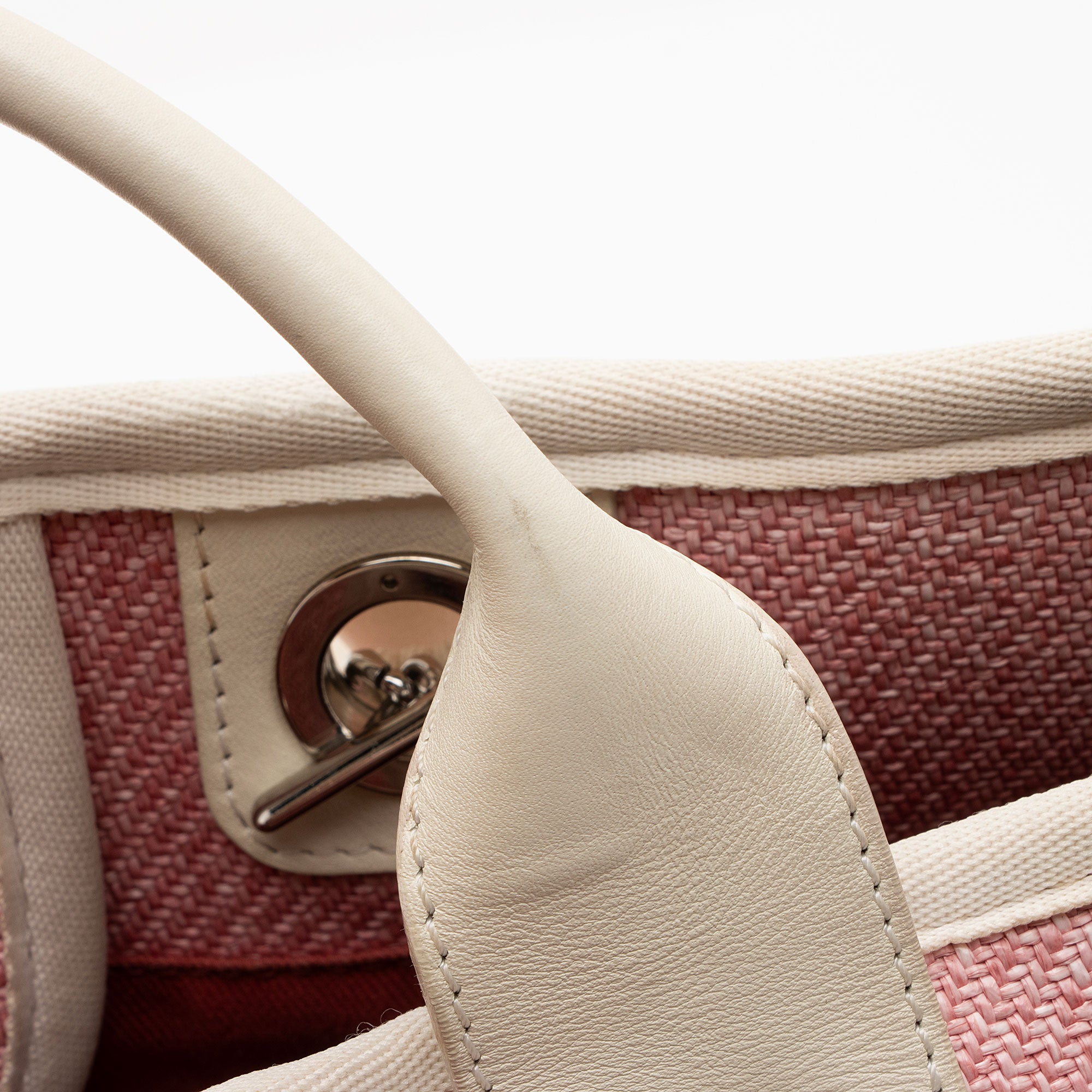 Chanel Woven Straw Deauville Medium Tote