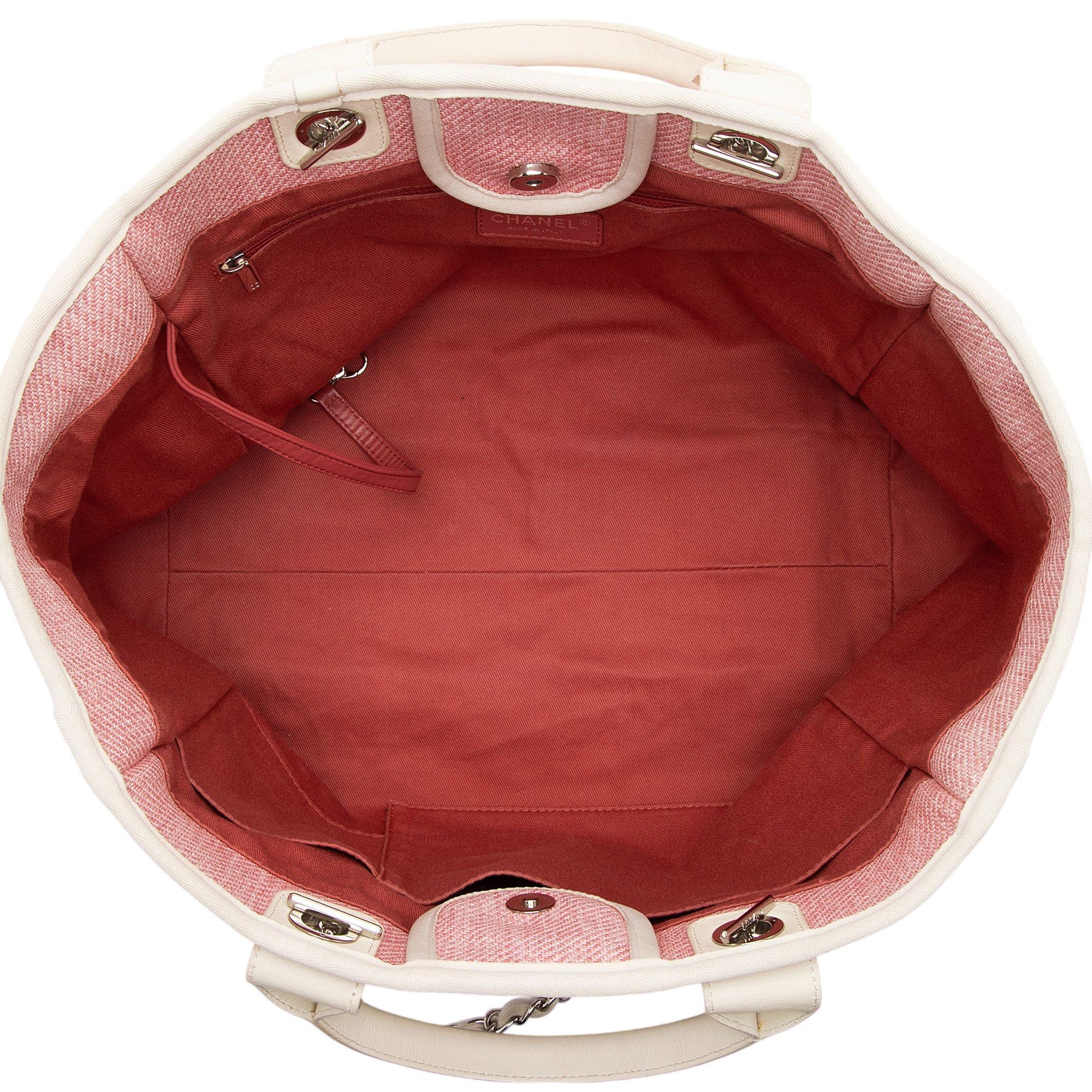 Chanel Woven Straw Deauville Medium Tote