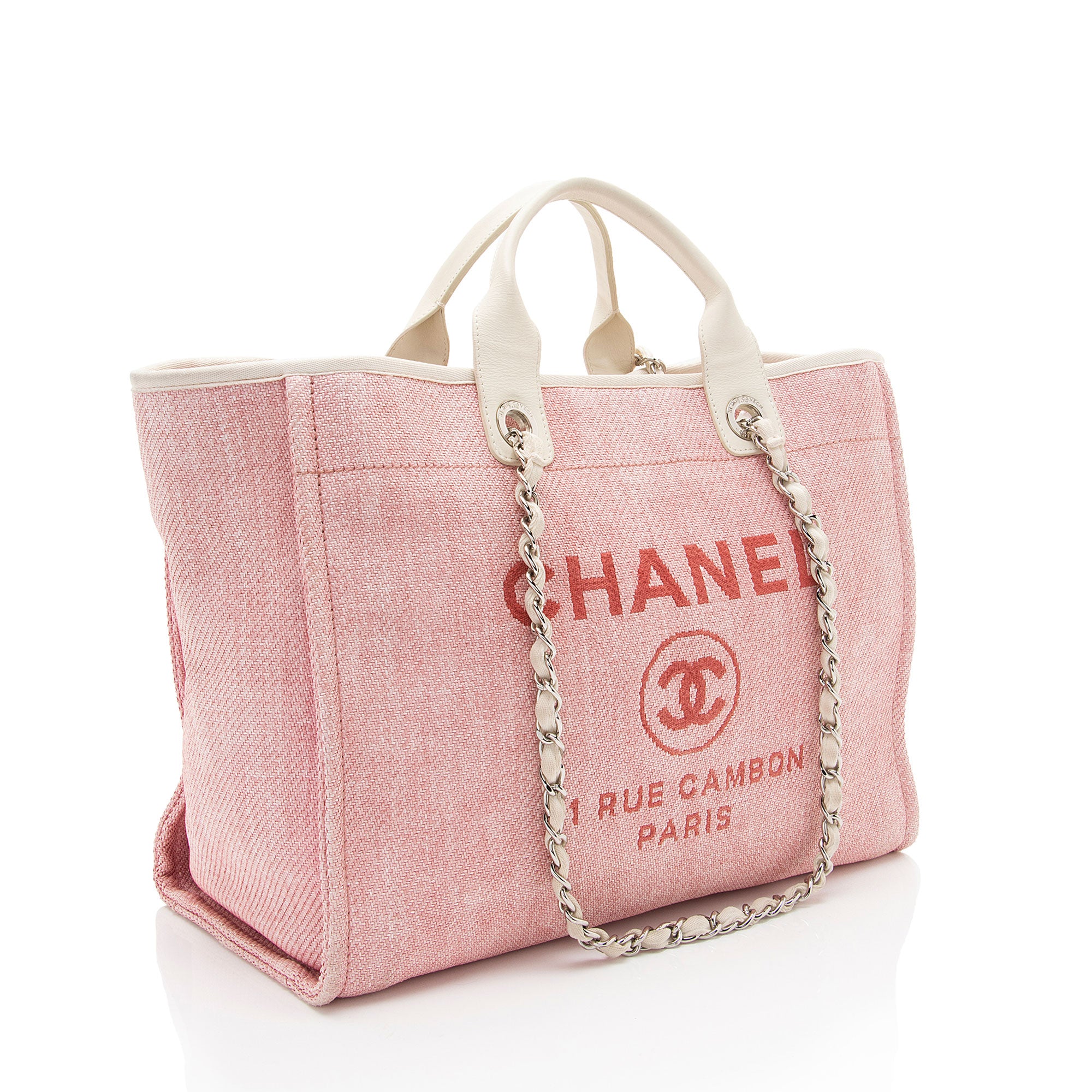 Chanel Woven Straw Deauville Medium Tote
