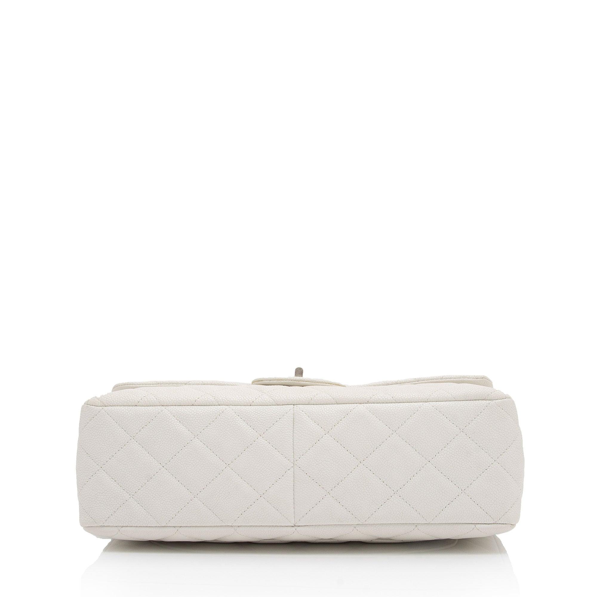 Chanel Caviar Leather Bijoux Chain Jumbo Single Flap Bag