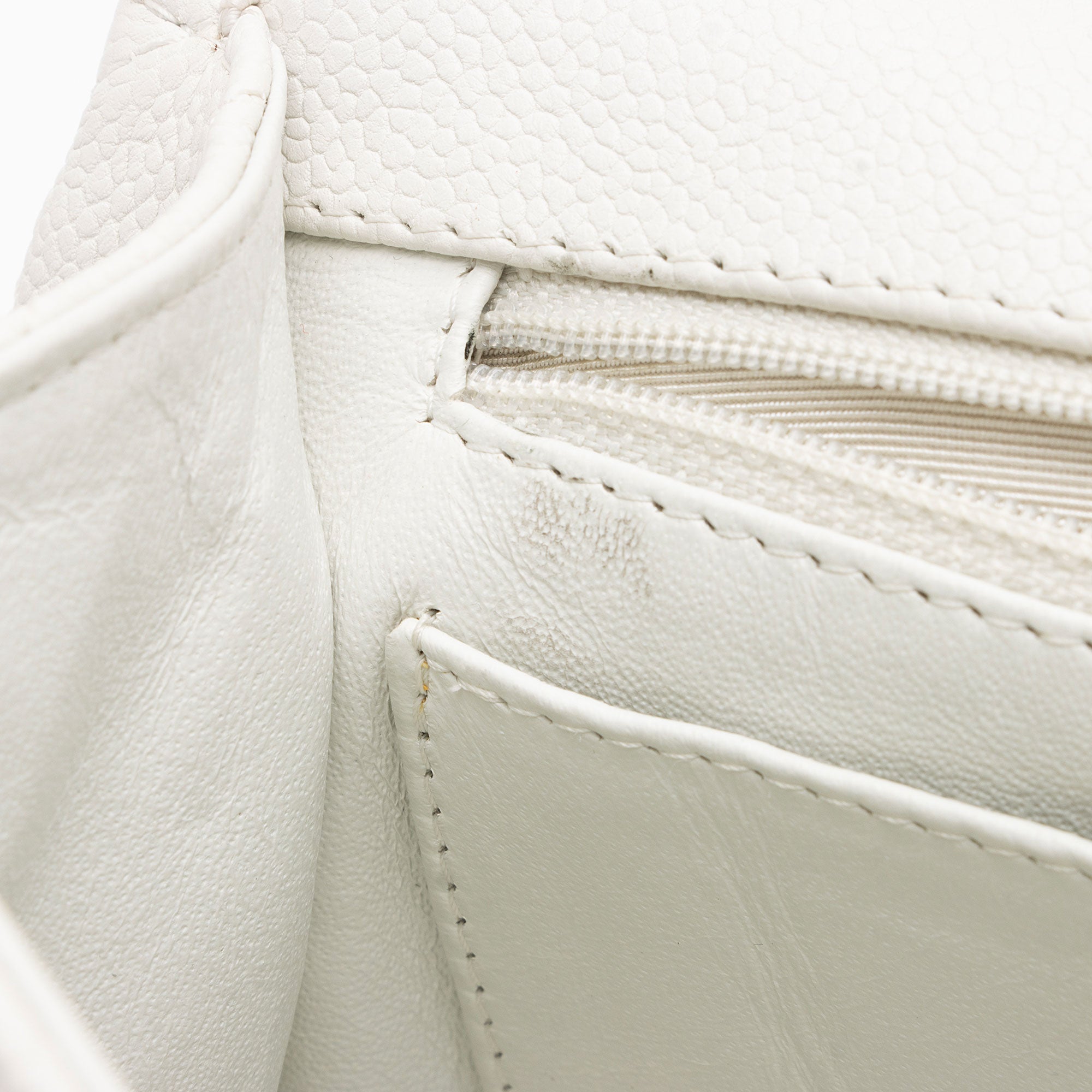 Chanel Caviar Leather Bijoux Chain Jumbo Single Flap Bag