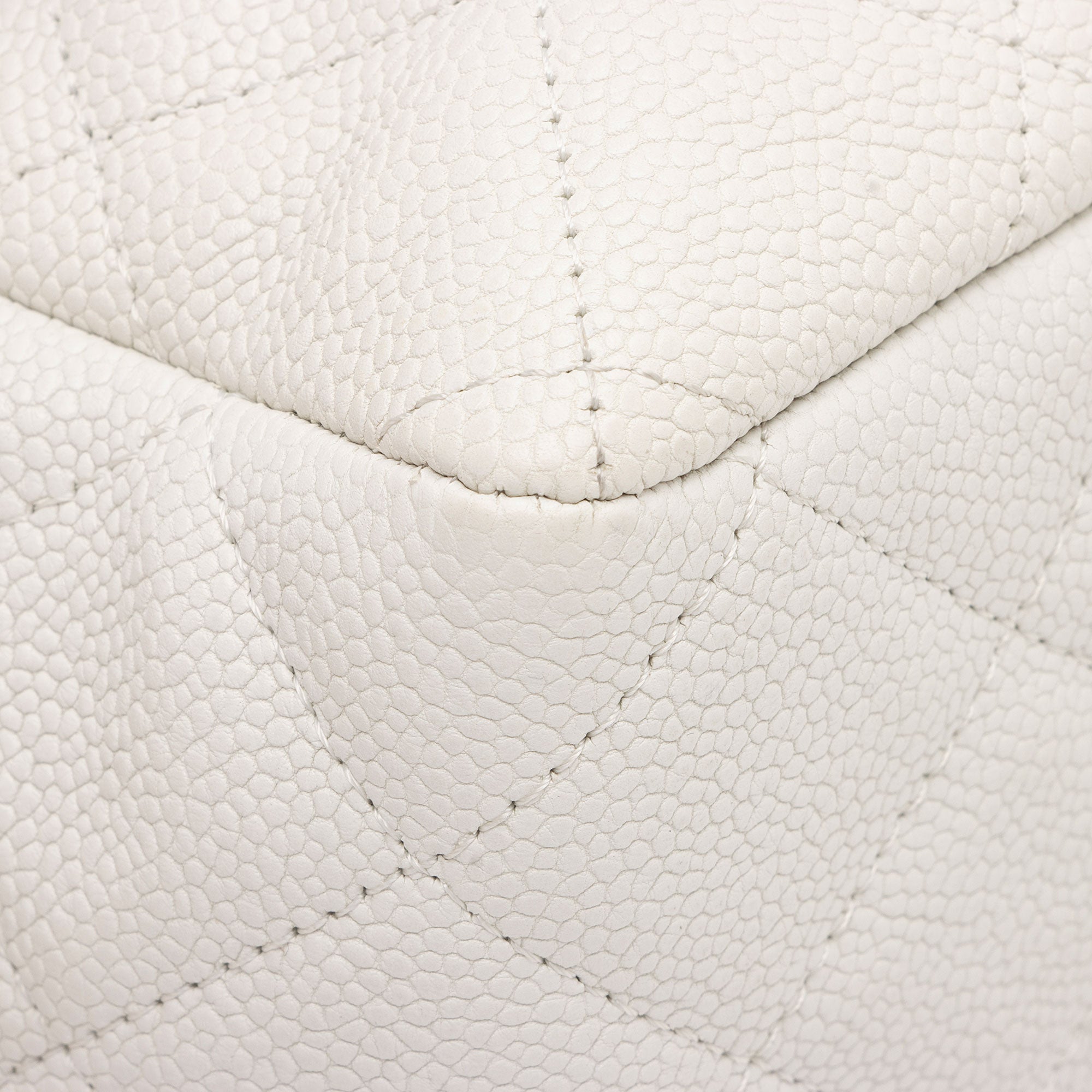 Chanel Caviar Leather Bijoux Chain Jumbo Single Flap Bag