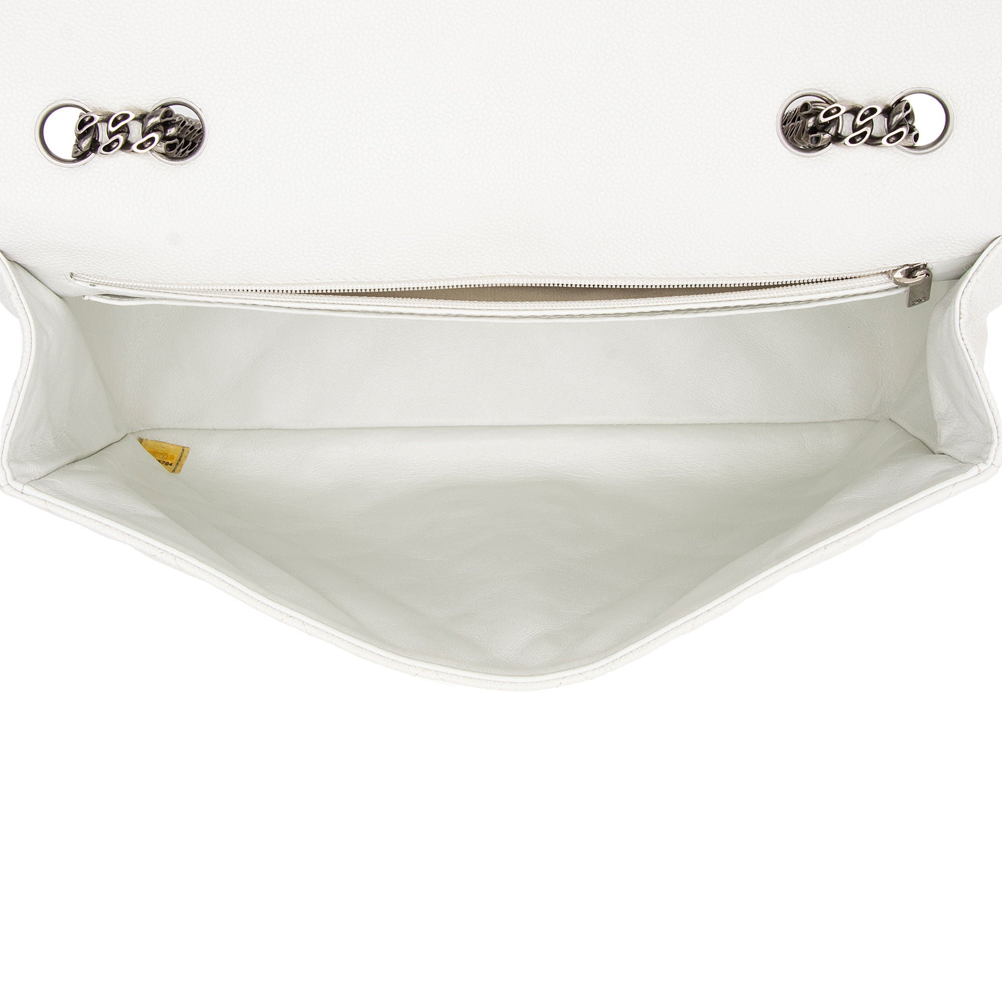 Chanel Caviar Leather Bijoux Chain Jumbo Single Flap Bag