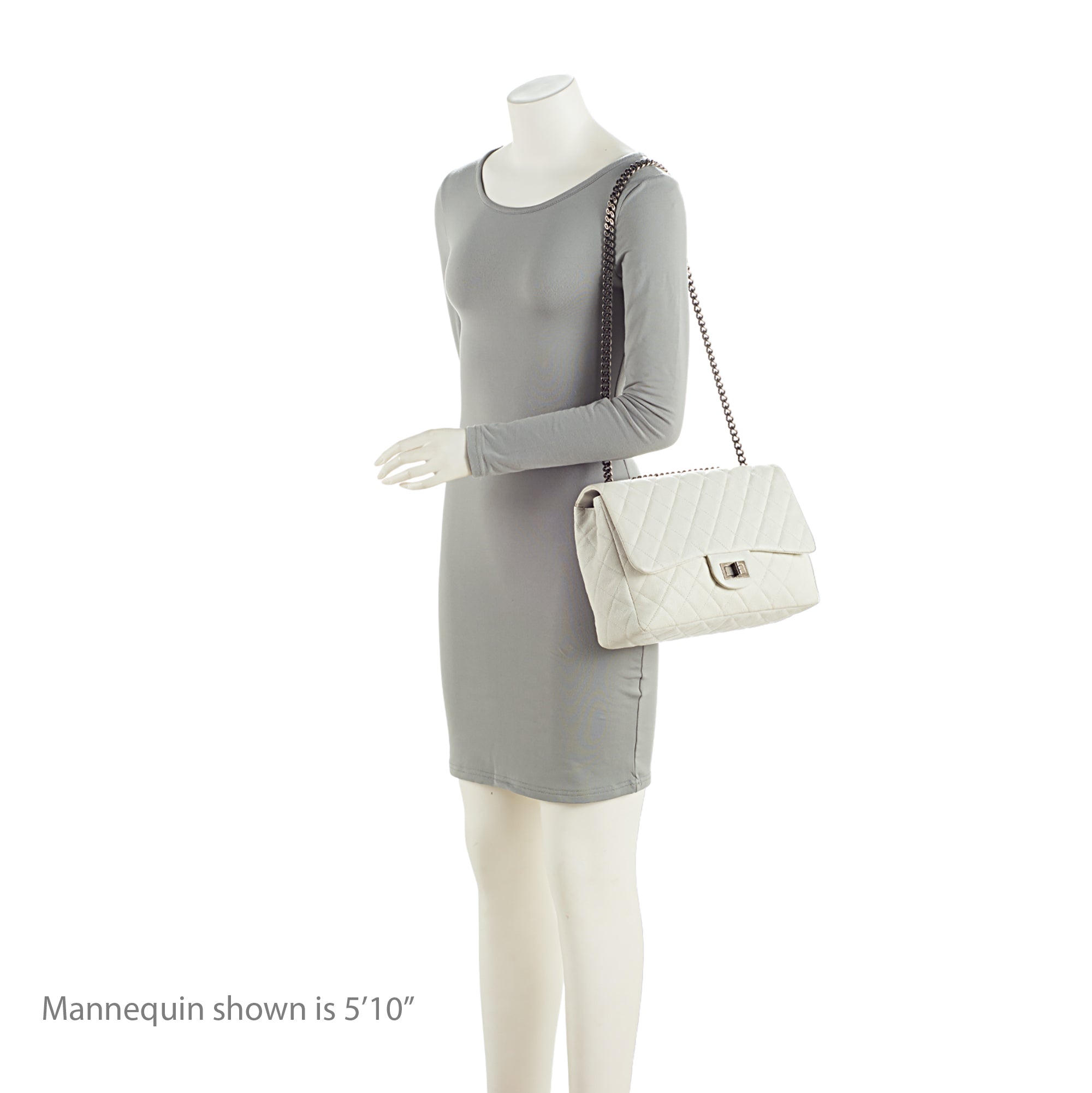 Chanel Caviar Leather Bijoux Chain Jumbo Single Flap Bag