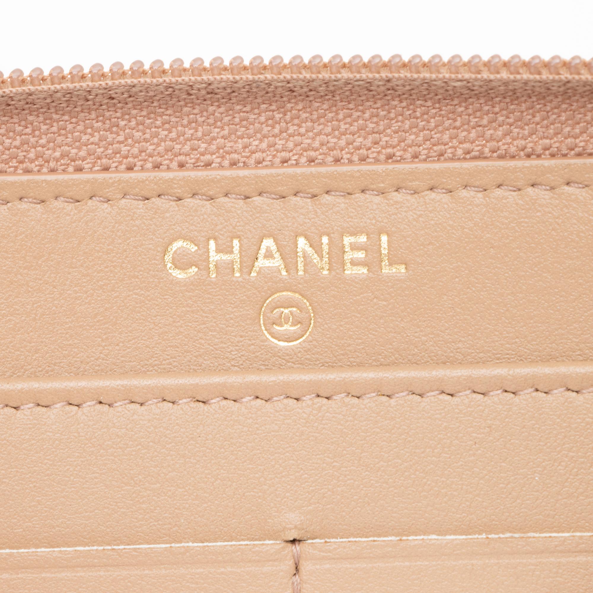 Chanel Caviar Leather Boy Long Zipped Wallet (SHF-TJjYqt)