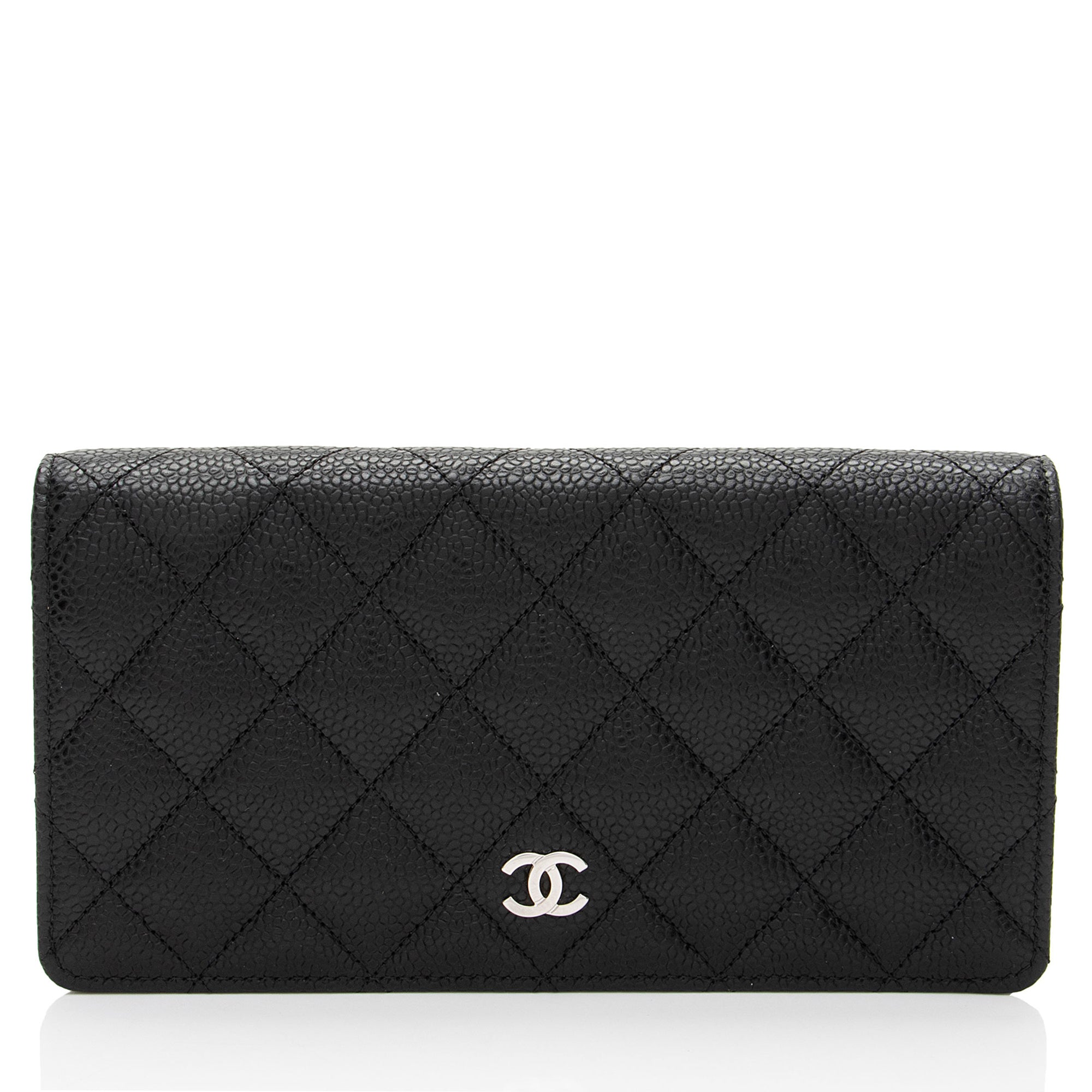 Chanel Caviar Leather CC Yen Wallet