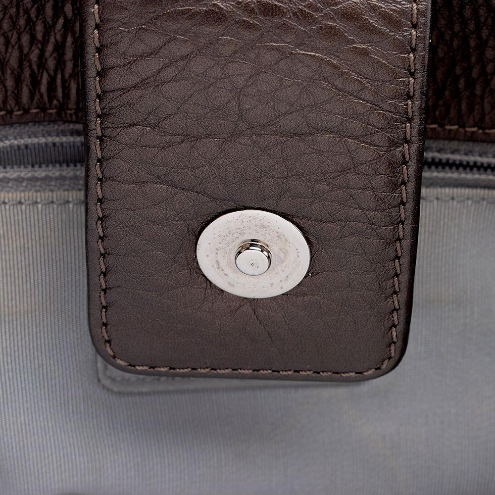 Chanel Metallic Leather Cerf Classic Executive Small Tote (SHF-15194)