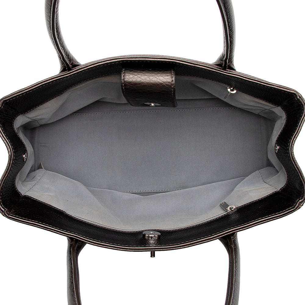 Chanel Metallic Leather Cerf Classic Executive Small Tote (SHF-15194)