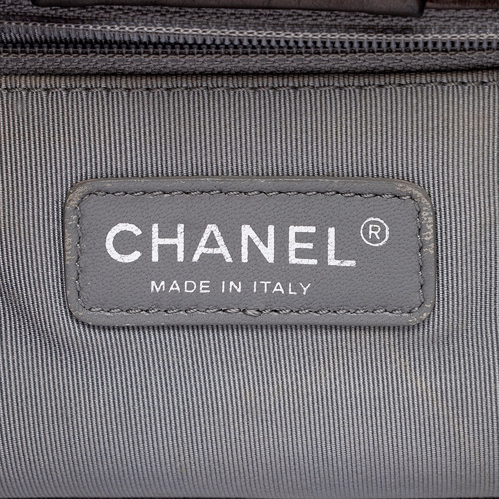 Chanel Metallic Leather Cerf Classic Executive Small Tote (SHF-15194)