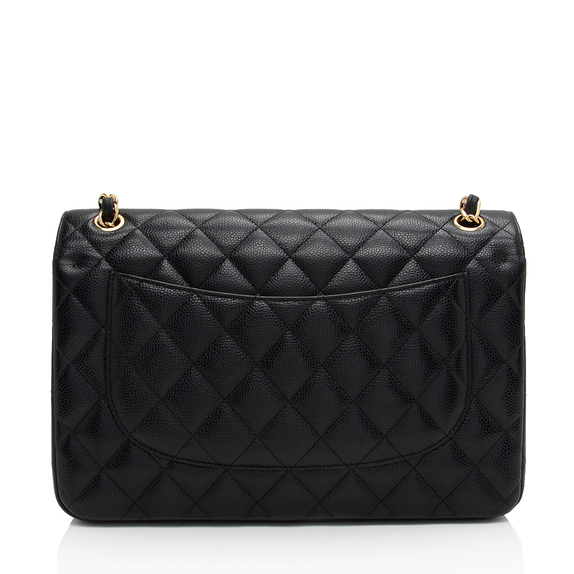 Chanel Caviar Leather Classic Jumbo Double Flap Bag (SHF-xAxzXd)