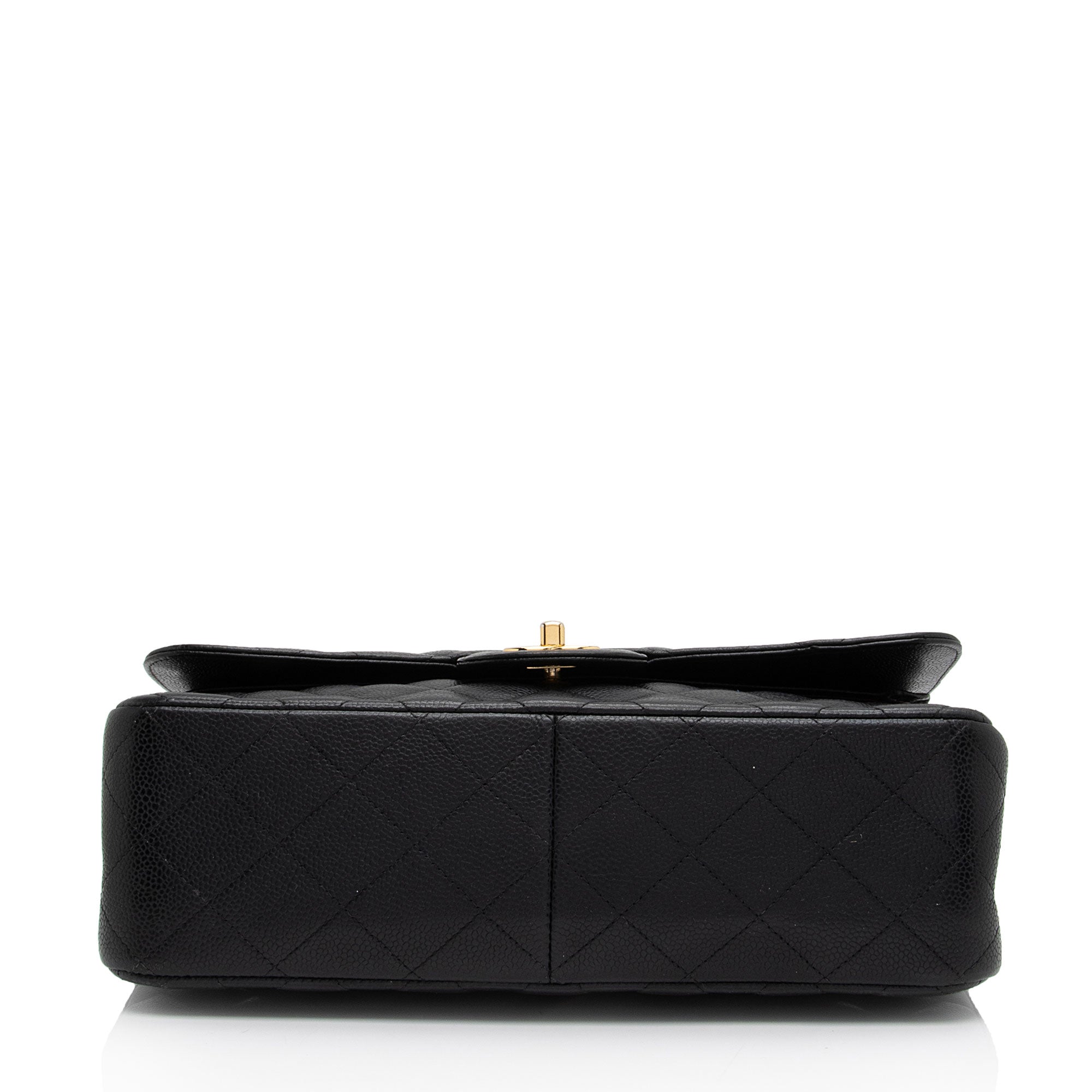 Chanel Caviar Leather Classic Jumbo Double Flap Bag (SHF-xAxzXd)