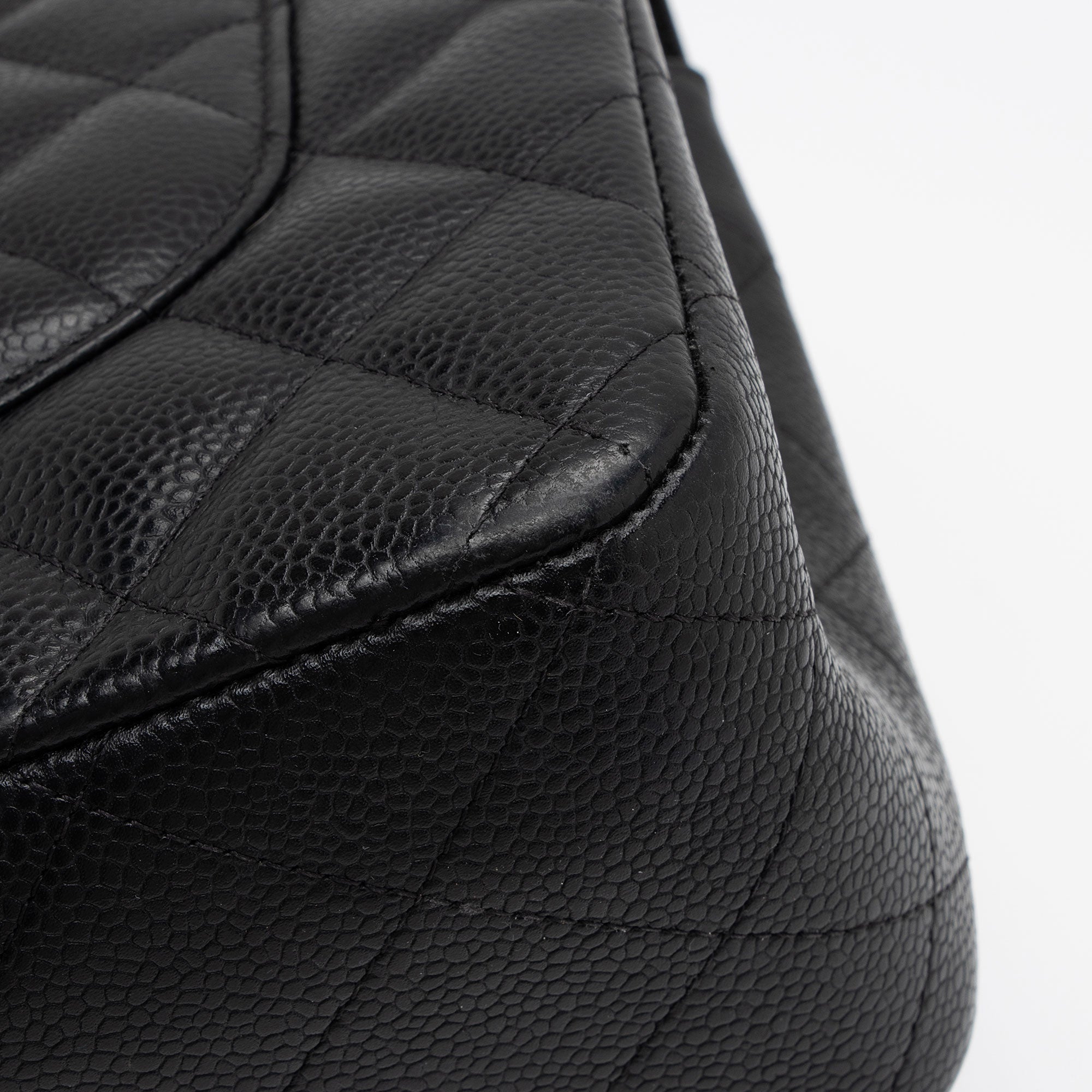 Chanel Caviar Leather Classic Jumbo Double Flap Bag (SHF-xAxzXd)