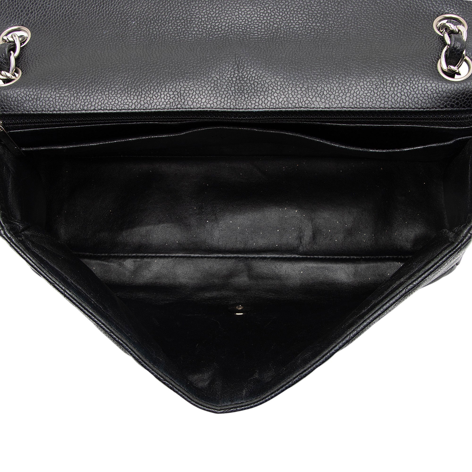 Chanel Caviar Leather Classic Maxi Single Flap Bag (SHF-tdUQSa)