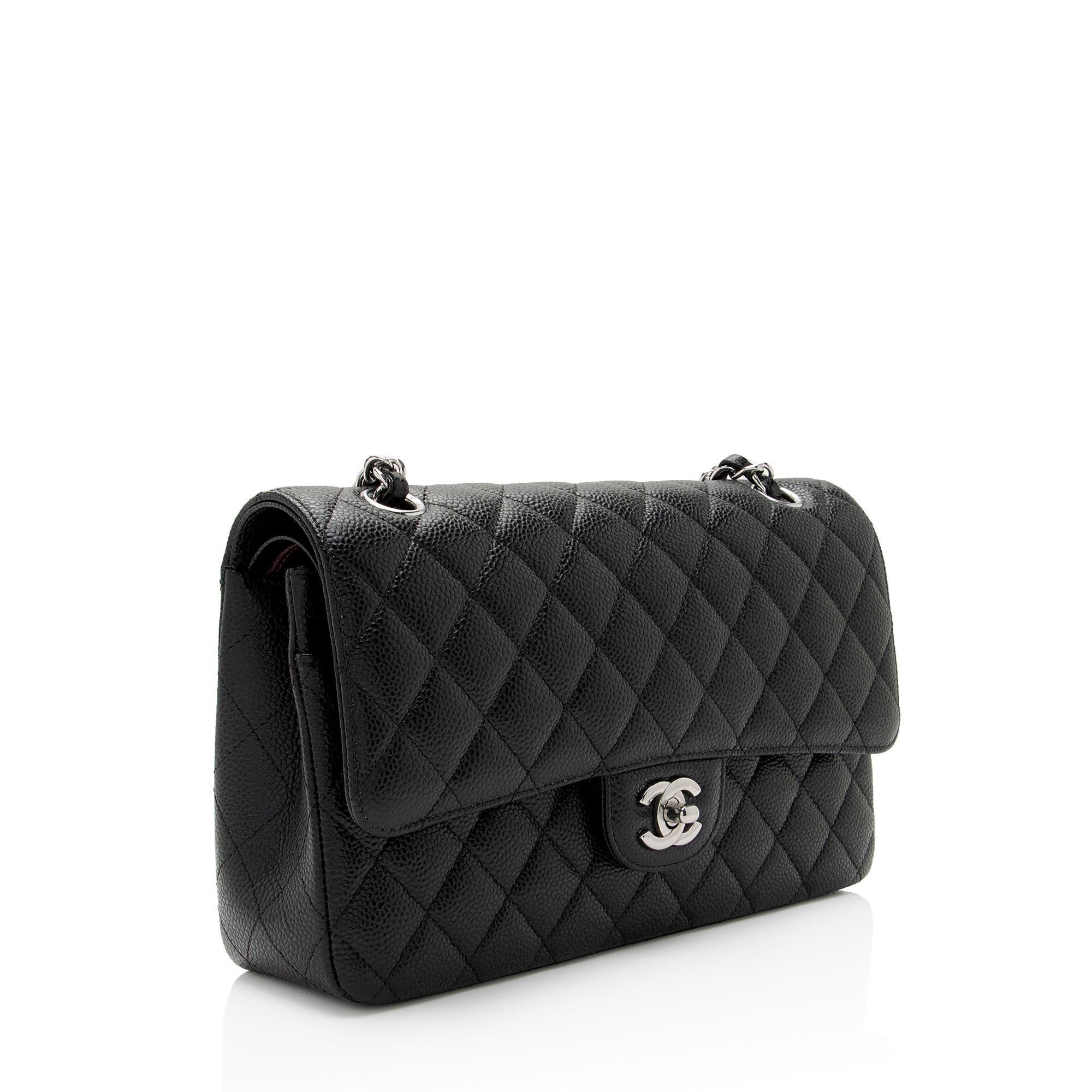 Chanel Caviar Leather Classic Medium Double Flap Bag (SHF-Xtaxo5)