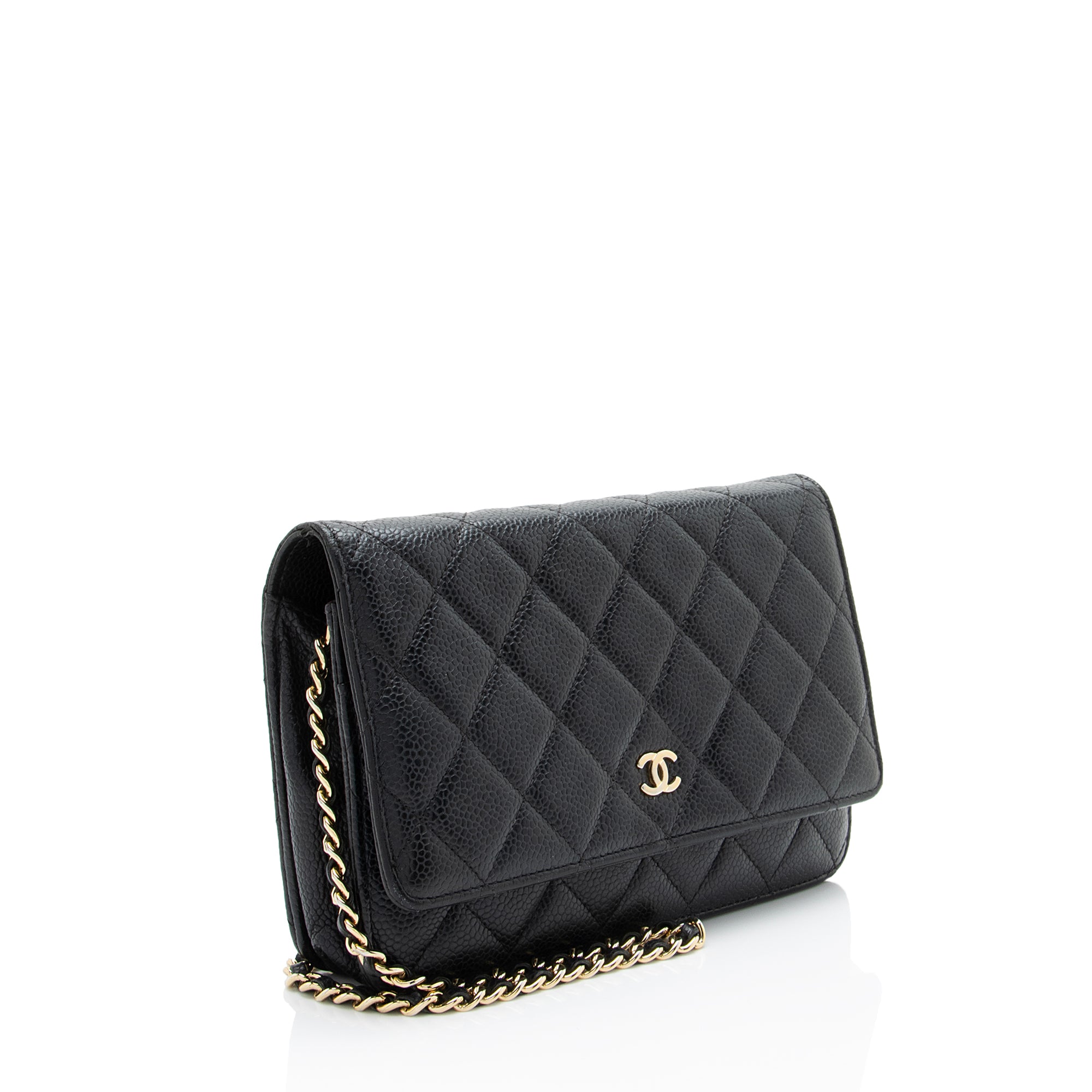 Chanel Caviar Leather Classic Wallet on Chain