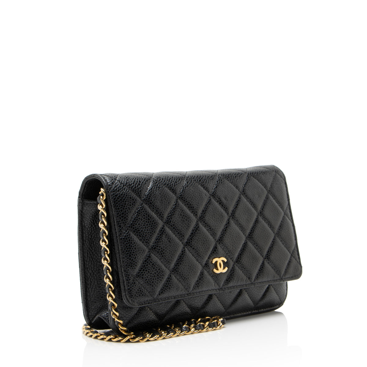 Chanel Caviar Leather Classic Wallet on Chain