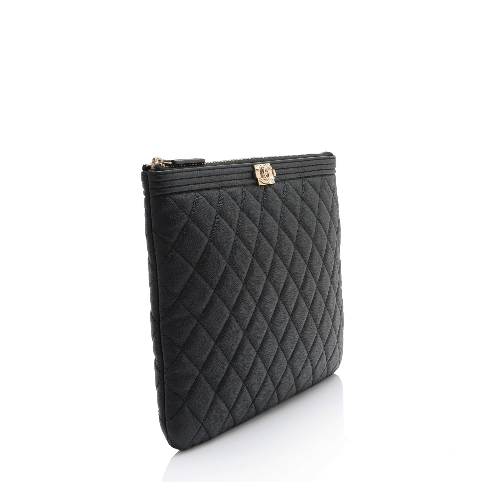Chanel Caviar Leather Boy Medium O Case