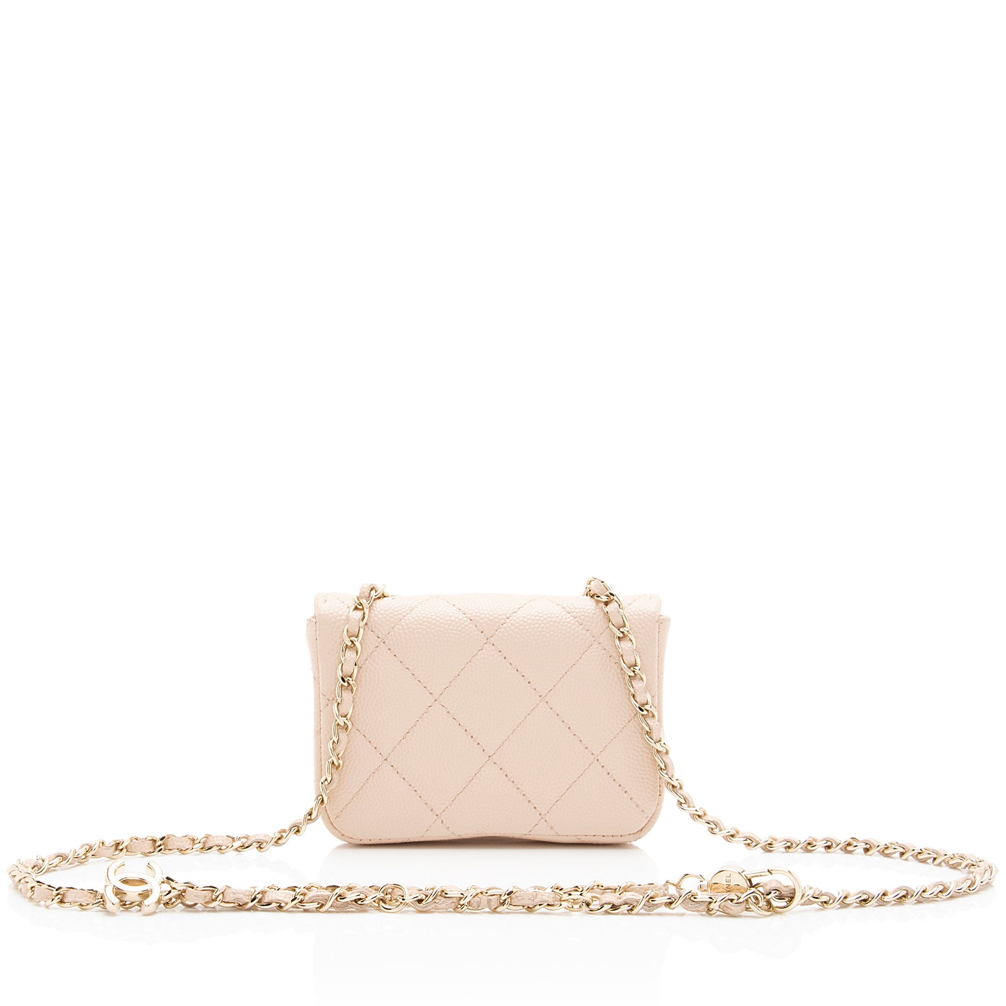 Chanel Caviar Leather Mini Chain Belt Bag