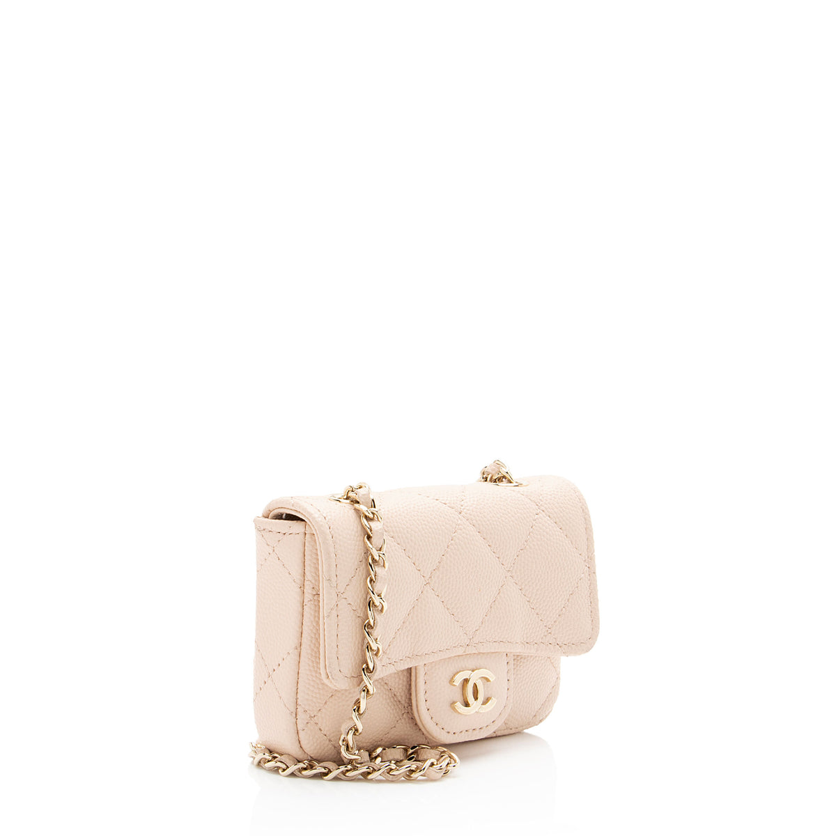 Chanel Caviar Leather Mini Chain Belt Bag