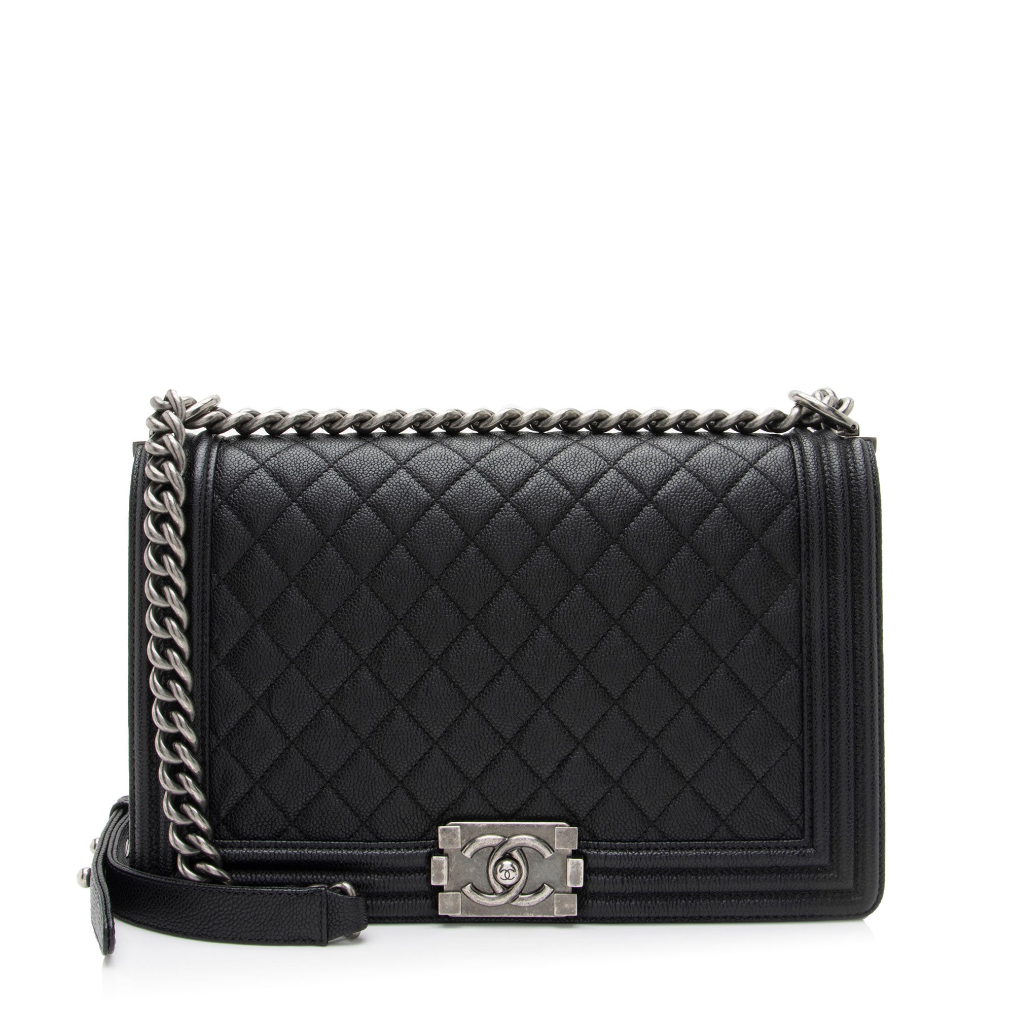 Chanel Caviar Leather New Medium Boy Bag