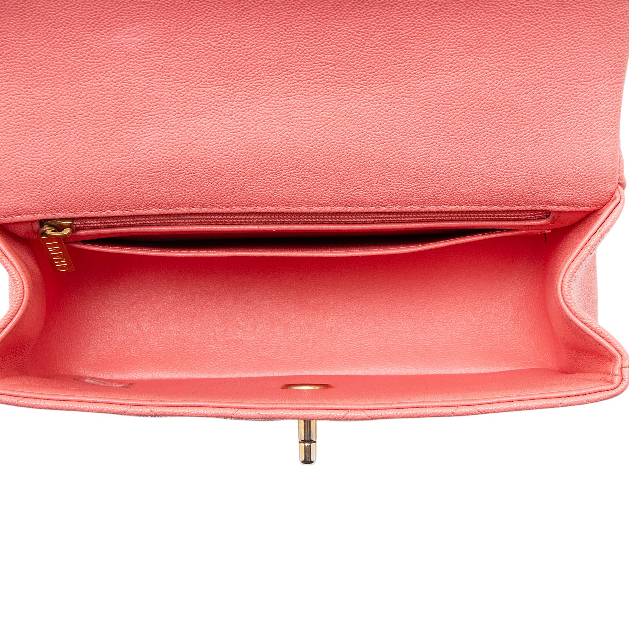 Chanel Caviar Leather Rectangular Top Handle Mini Flap Bag